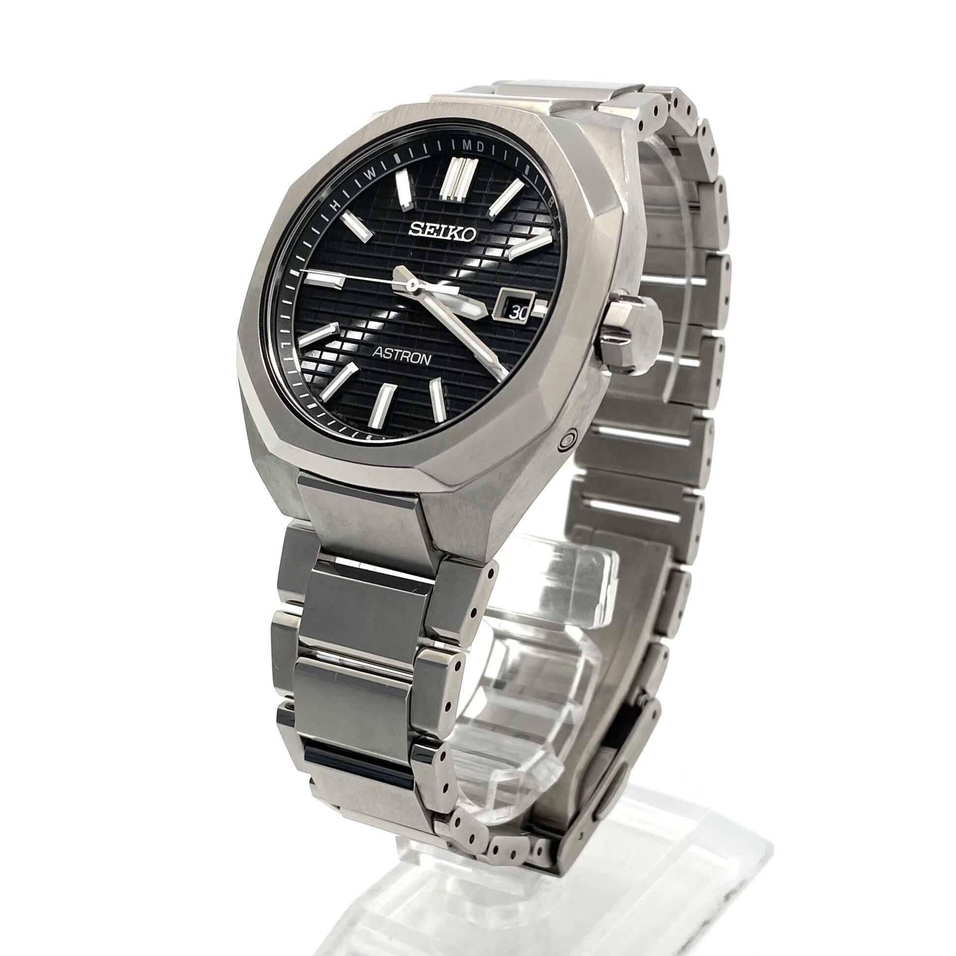 【美品】中古 腕時計 メンズ セイコー アストロン ネクスター SBXY063 7B72-0AF0 GPSソーラー 黒 デイト表示 チタニウム 10気圧防水