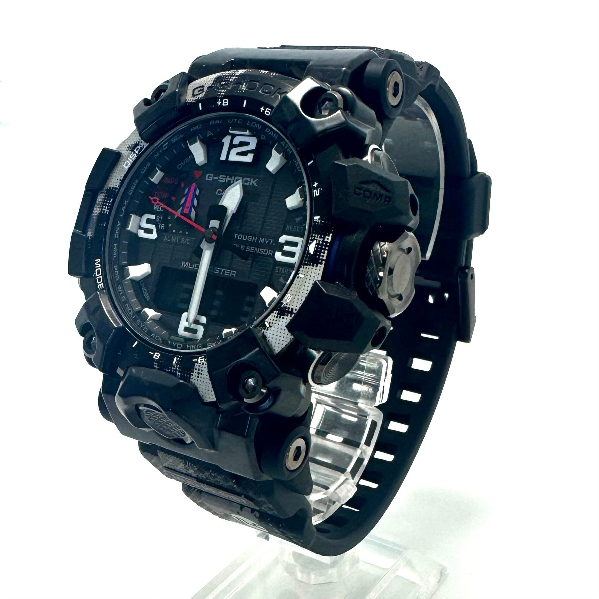 【美品・希少】カシオ CASIO G-SHOCK ジーショック MASTER OF G-LAND マッドマスター トヨタ ランドクルーザーコラボレーションモデル GWG-2000TLC-1AJR 電波ソーラー 黒 アナデジ 樹脂ベルト