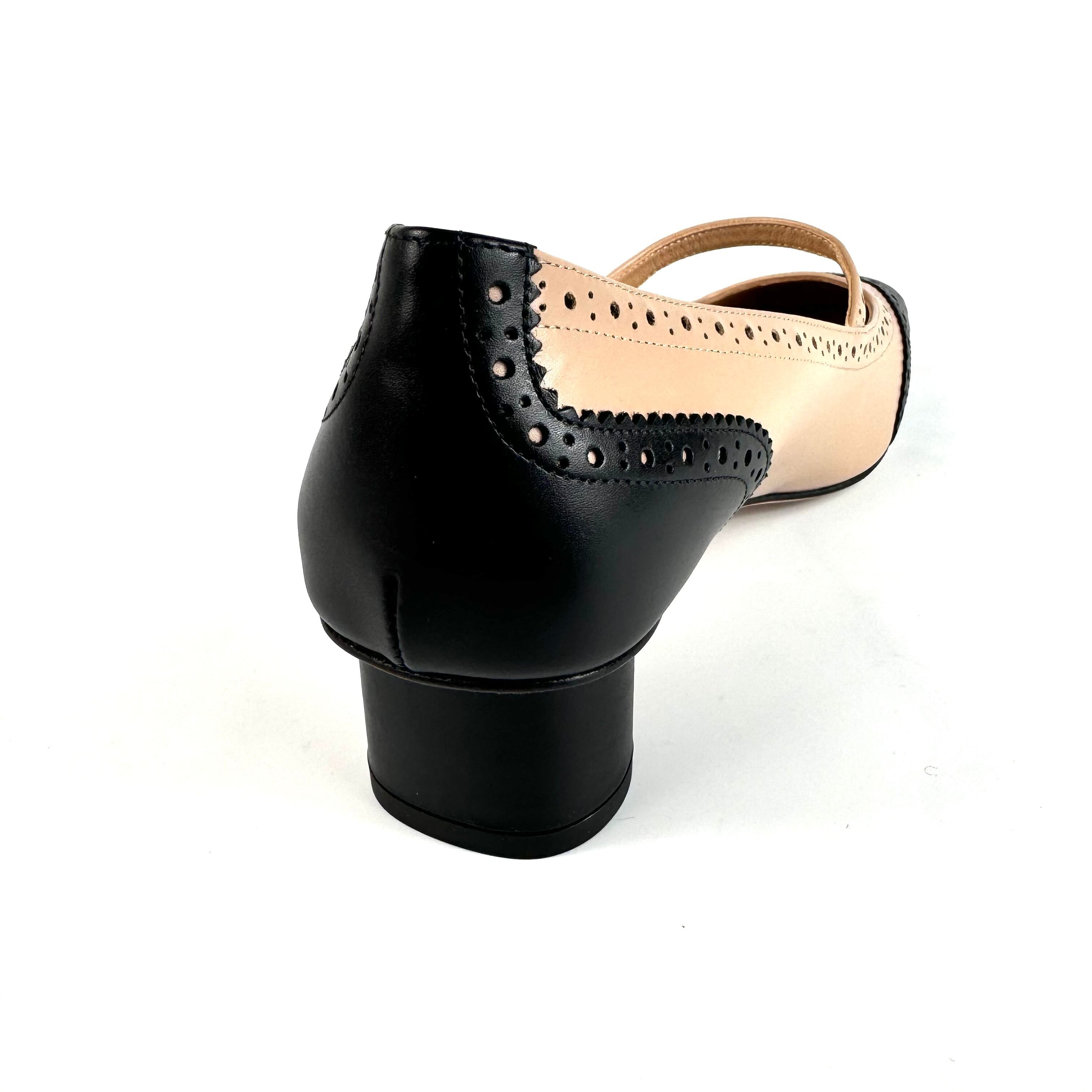 【未使用】クリスチャンディオール パンプス パンチング カーフ ベージュ 黒 24cm