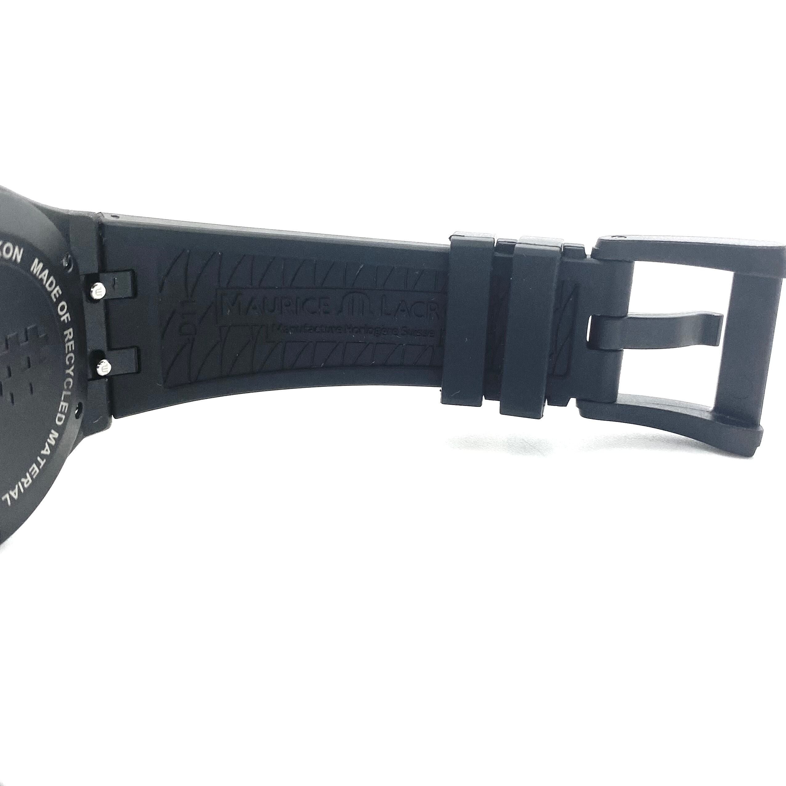 【ほぼ未使用】モーリスラクロア MAURICE LACROIX アイコン タイド AI2008-00000-300-0 BA07981 クォーツ 黒 デイト表示