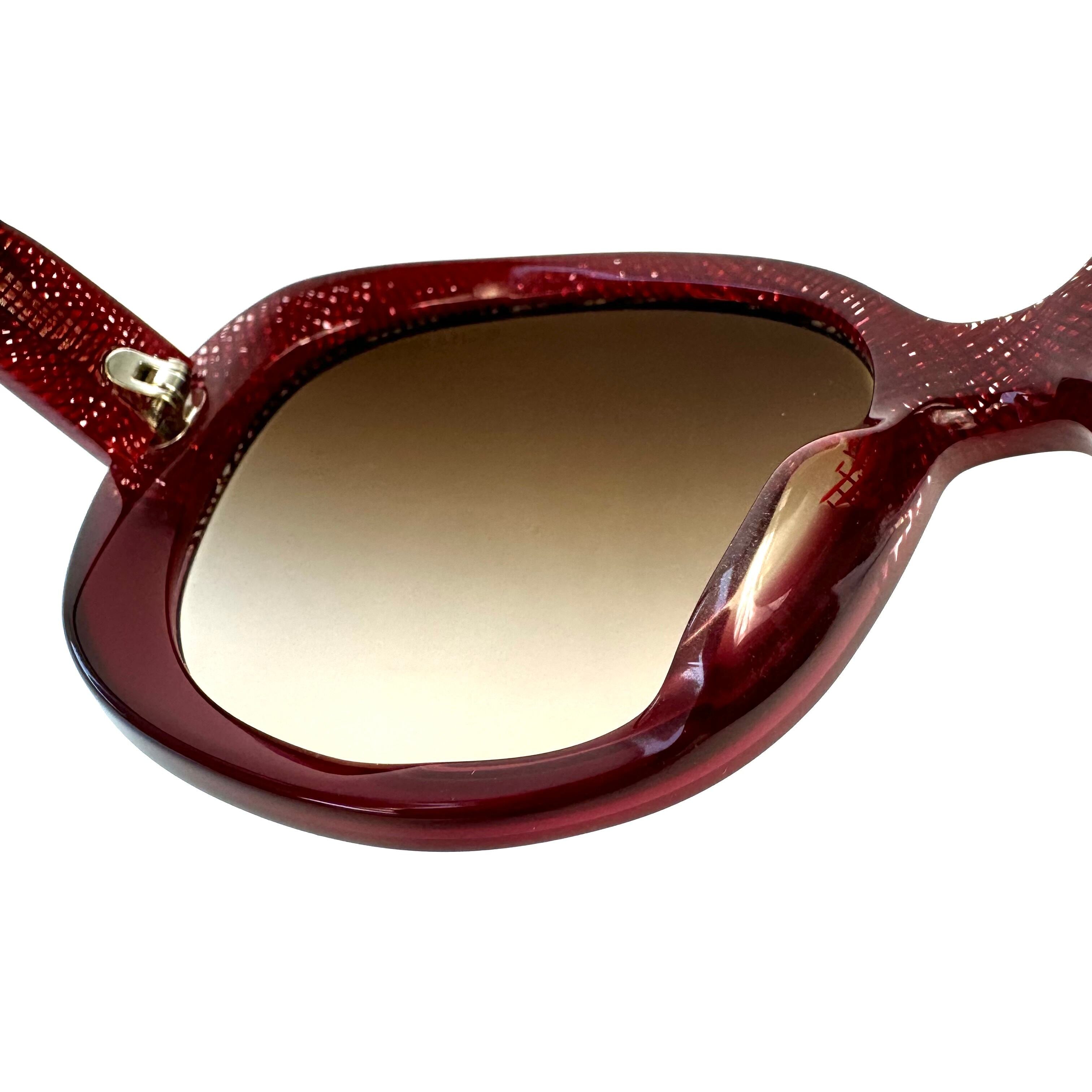 【美品】シャネル サングラス 5189-A ココマーク グラデーション 赤