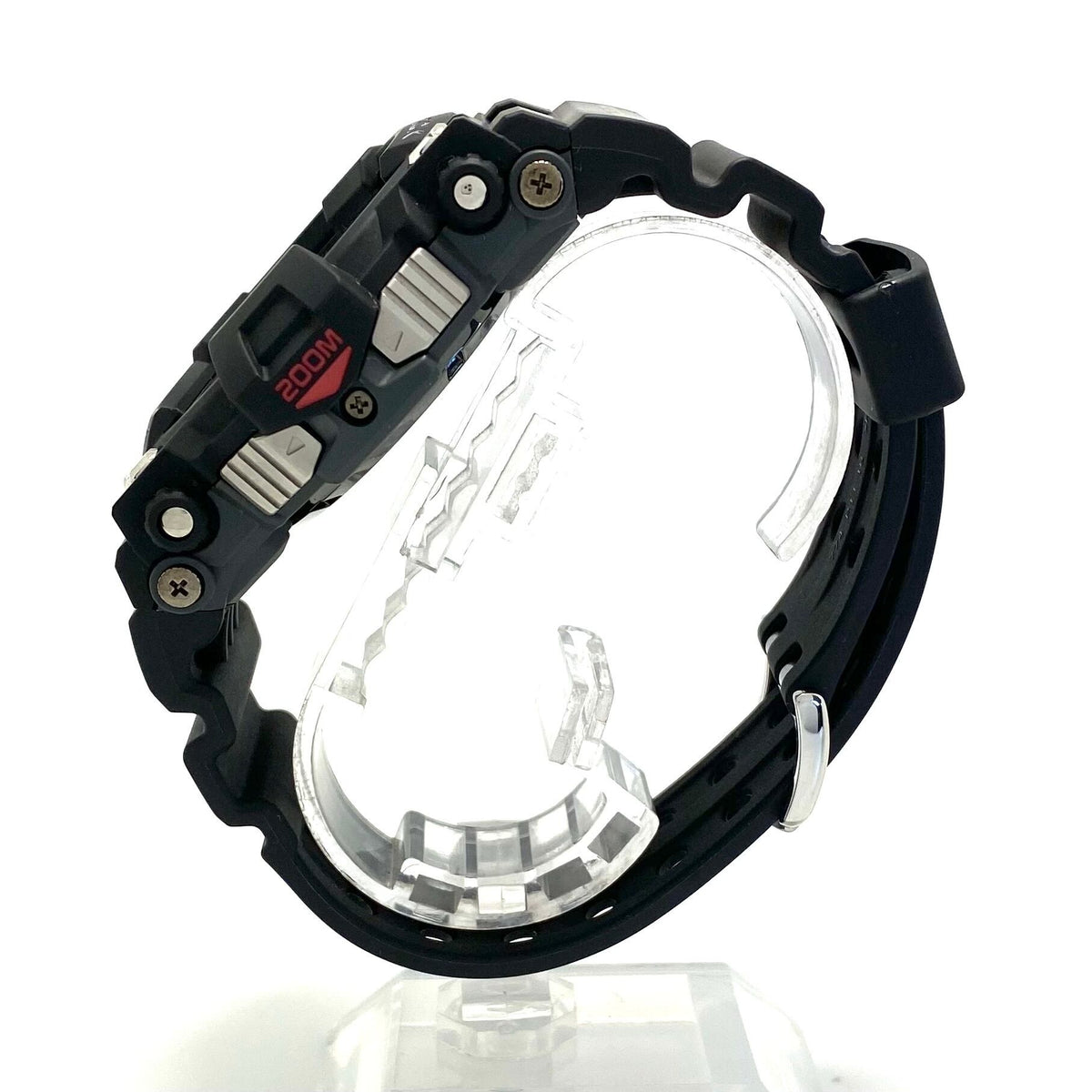 【美品】腕時計 メンズ カシオ ジーショック G-SHOCK フロッグマン GWF-A1000-1JF ダイビング タイドグラフ 200m潜水防水 黒 電波ソーラー デジタル 樹脂ベルト