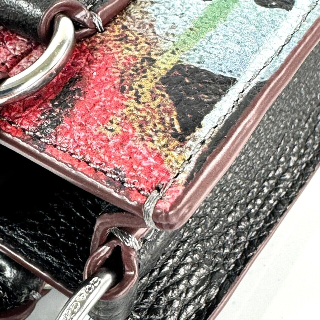 【ほぼ未使用】コーチ Coach CM213 ミニトートバッグ ミント&サーフ マルチカラー