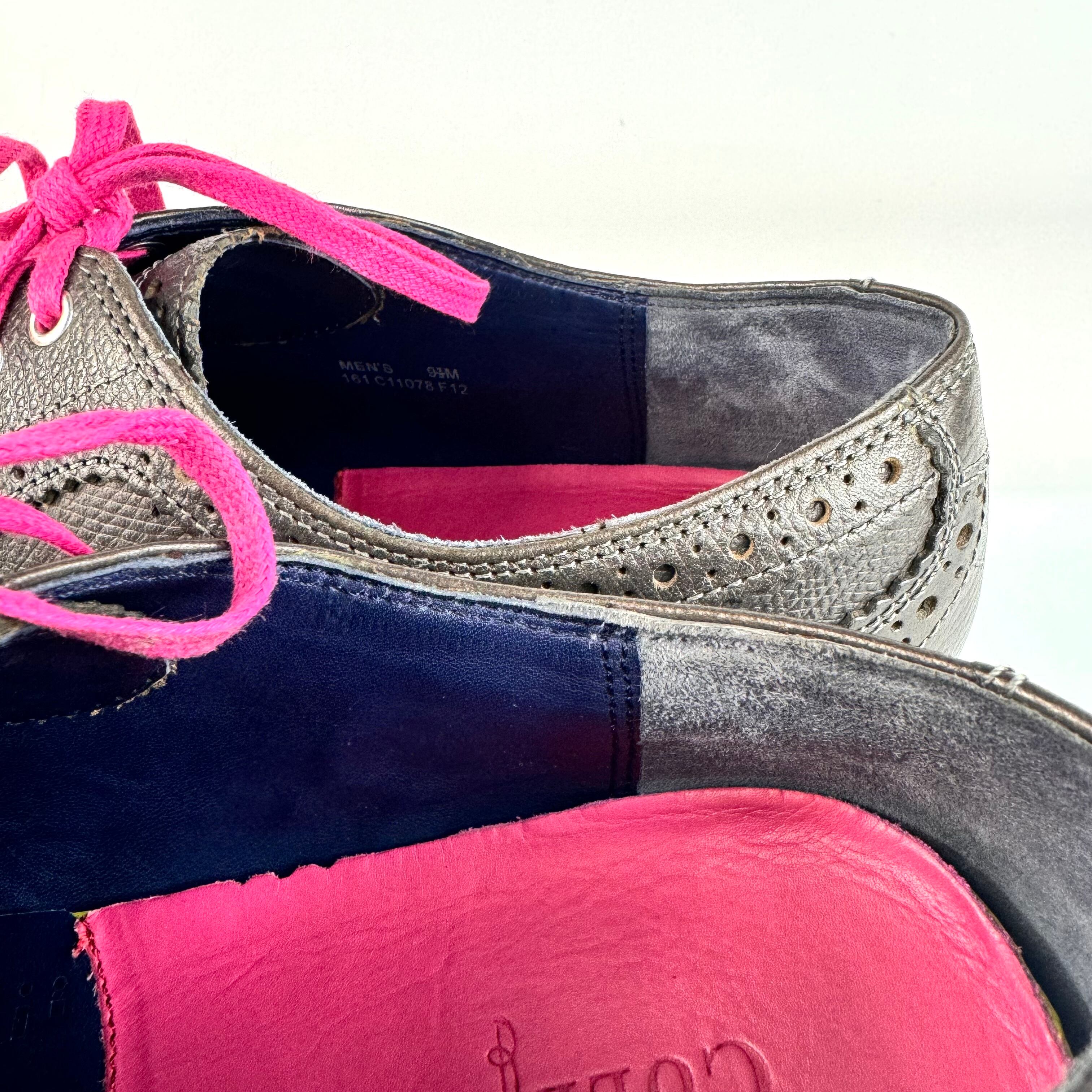 【美品】コールハーン クーパー ウィングチップ 革靴 レザー チャコールグレー