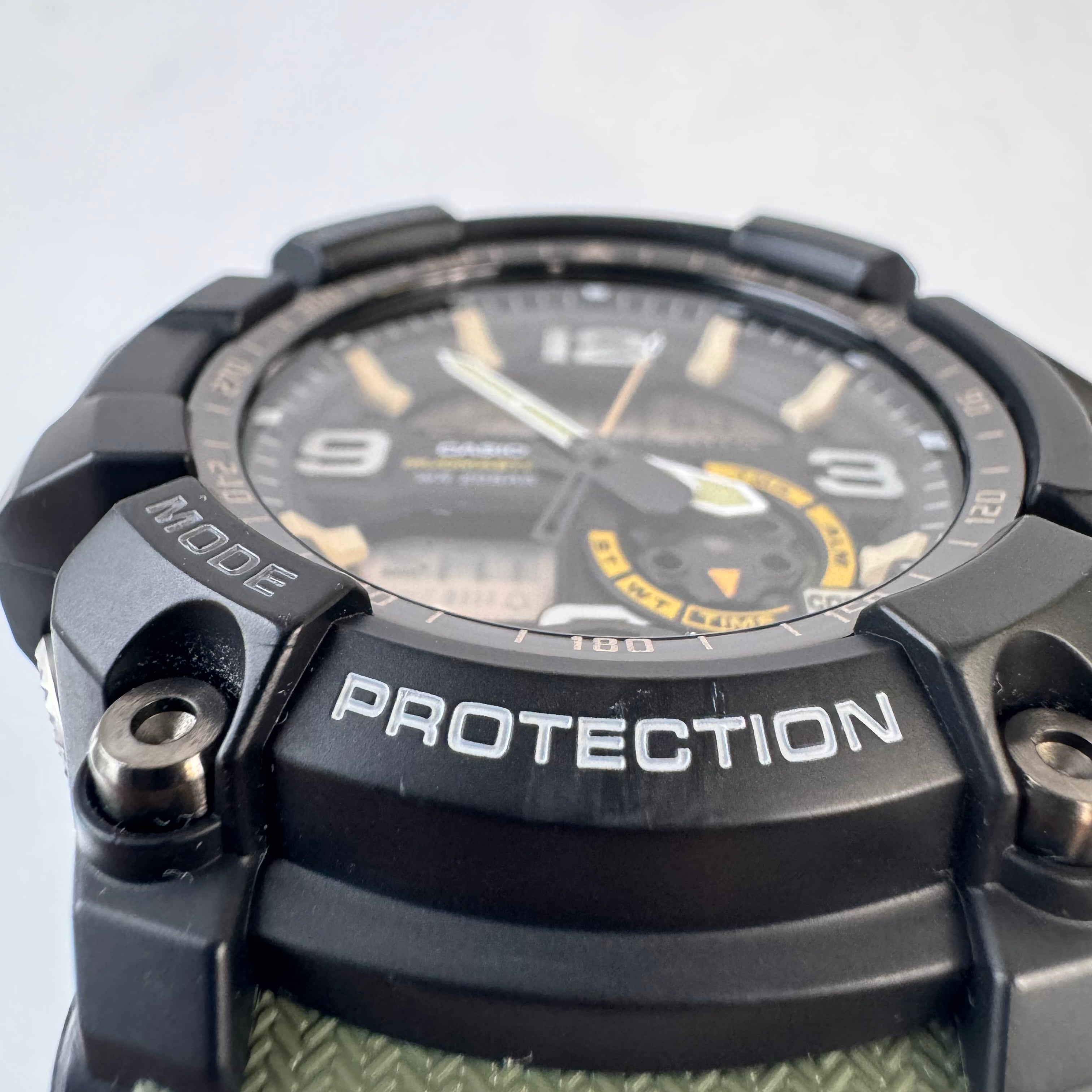 【美品】カシオ G-SHOCK ジーショック MASTER OF G?LAND マッドマスター GG-1000-1A3JF クォーツ アナデジ 黒 樹脂ベルト