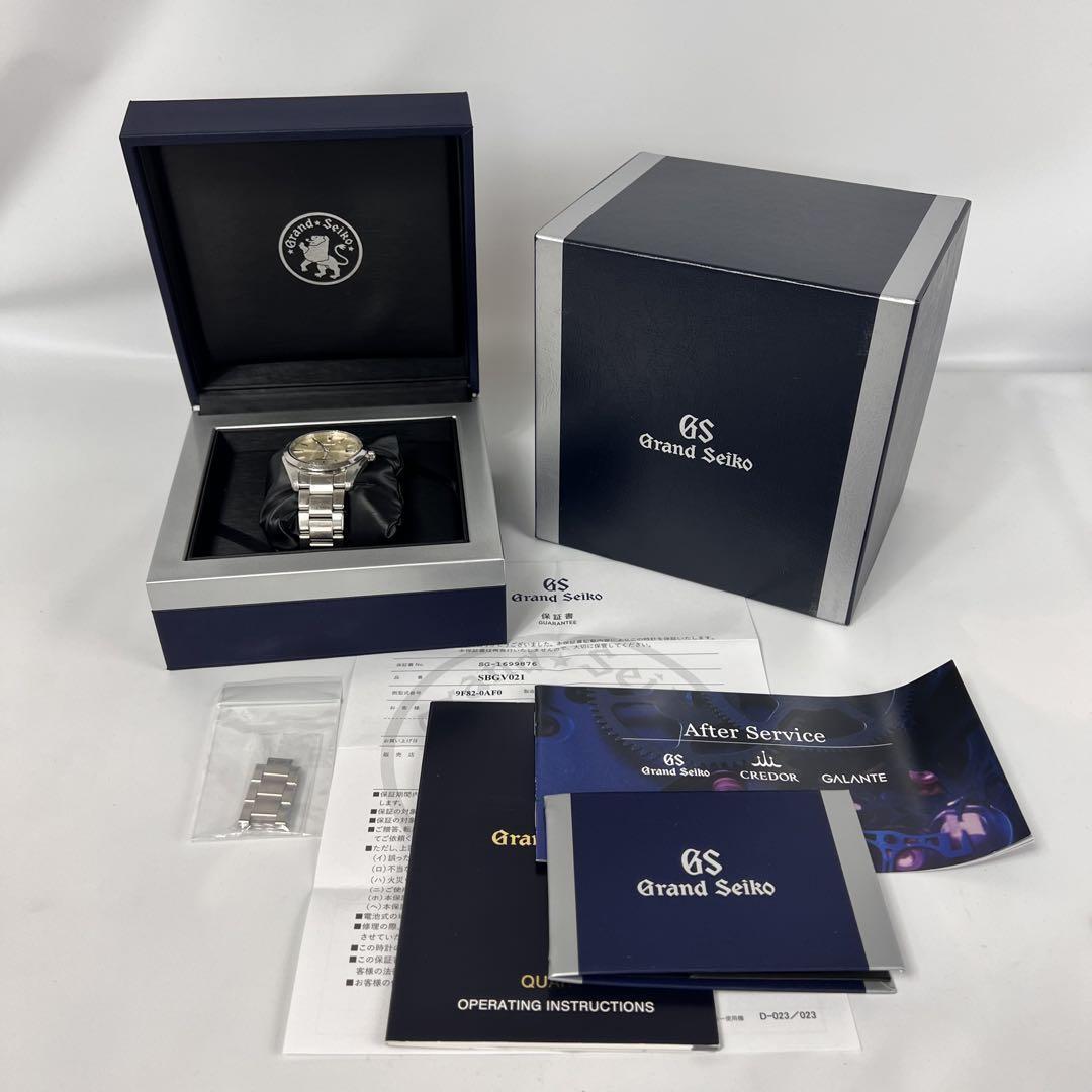 グランドセイコー SBGV021 9Fクォーツ シルバー デイト表示