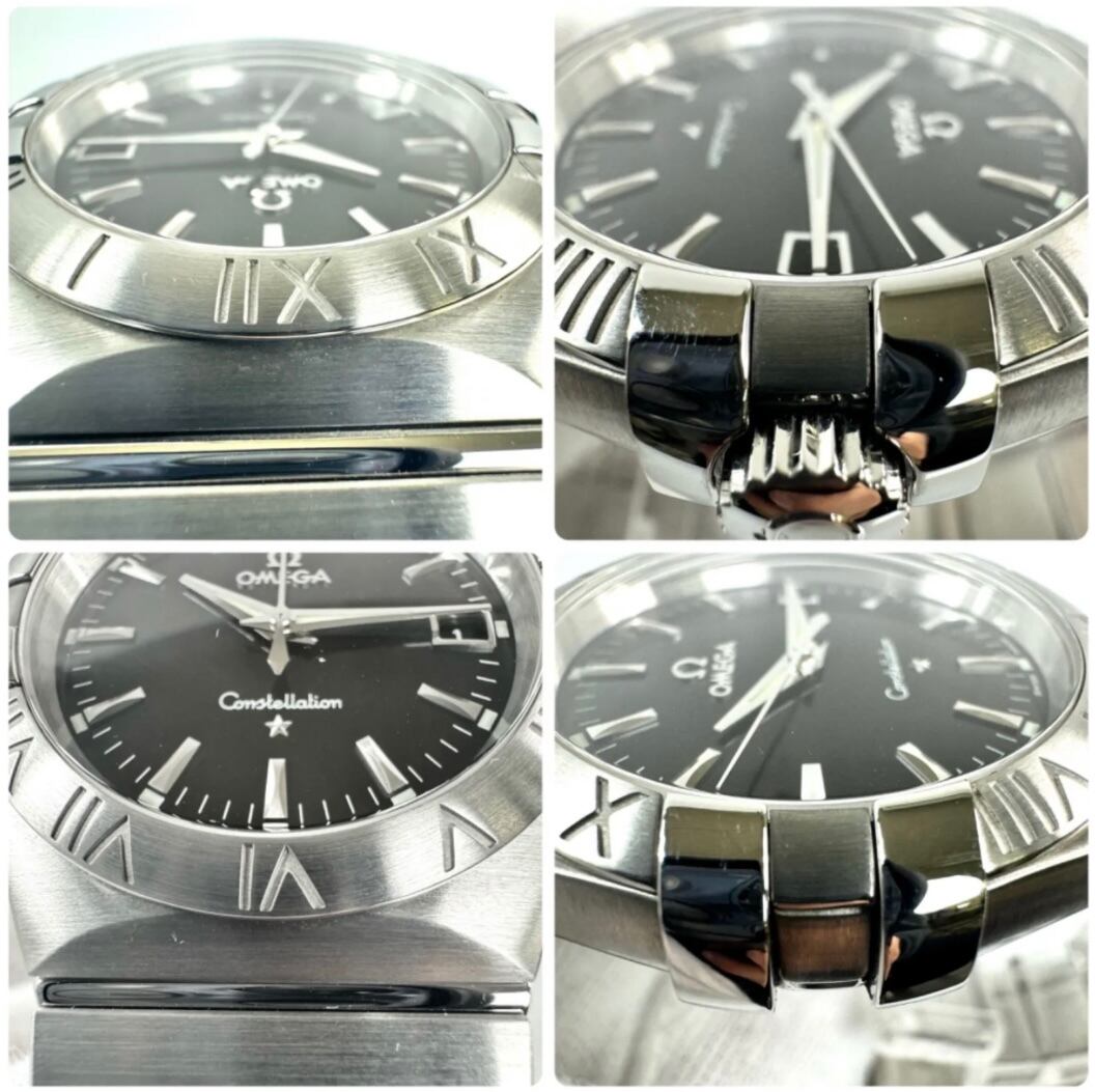 【美品】オメガ OMEGA コンステレーション 123.10.35.60.01.001 クォーツ デイト表示 黒 電池交換
