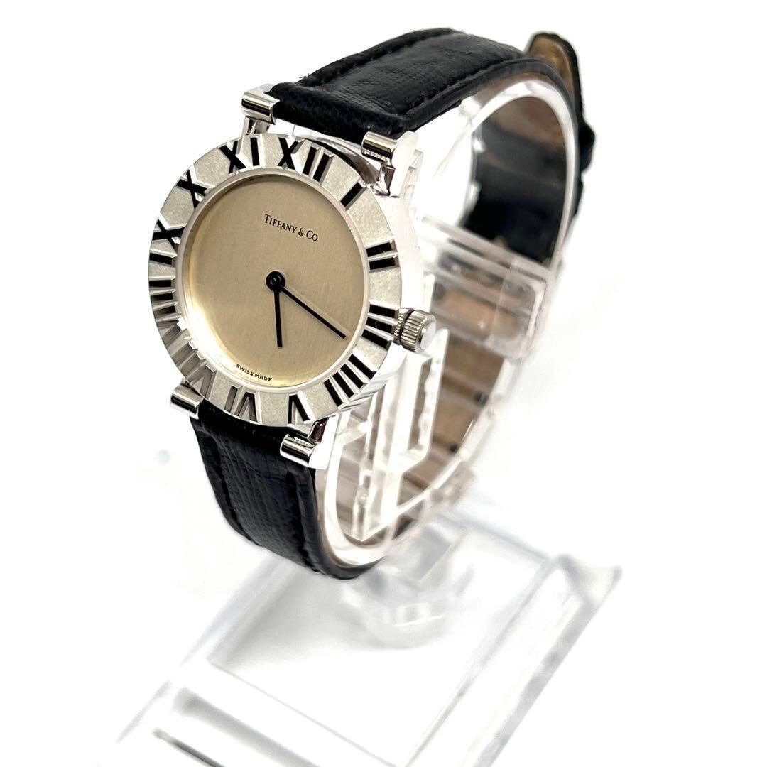 ティファニー アトラス クォーツ シルバー 2針 革ベルト