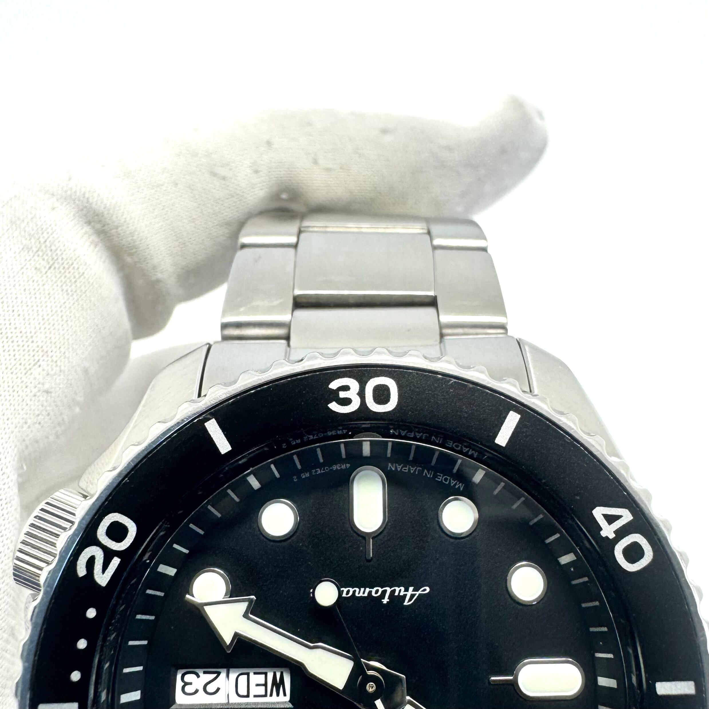 腕時計 メンズ セイコー 5スポーツ SBSA005 4R36-07G0 自動巻 黒 デイデイト表示(日本語・英語) 裏スケ 10気圧防水