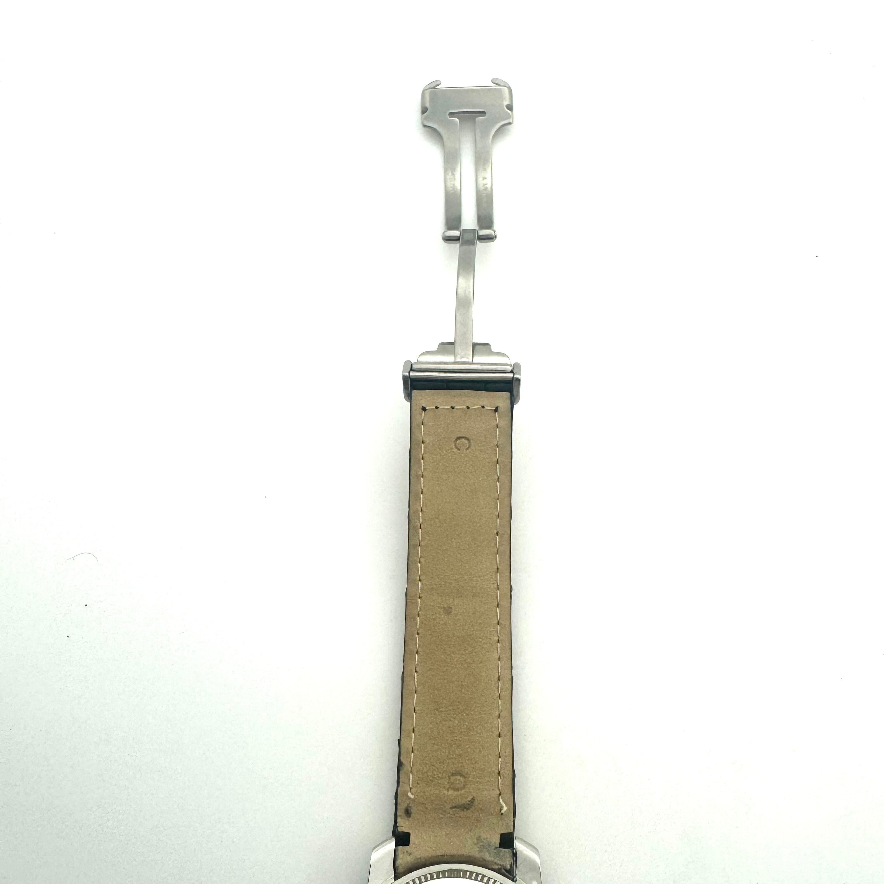 【美品・OH、電池交換済み】ボーム&メルシエ ケープランド MV045214 5267466 クォーツ デイト表示 シルバー 革ベルト