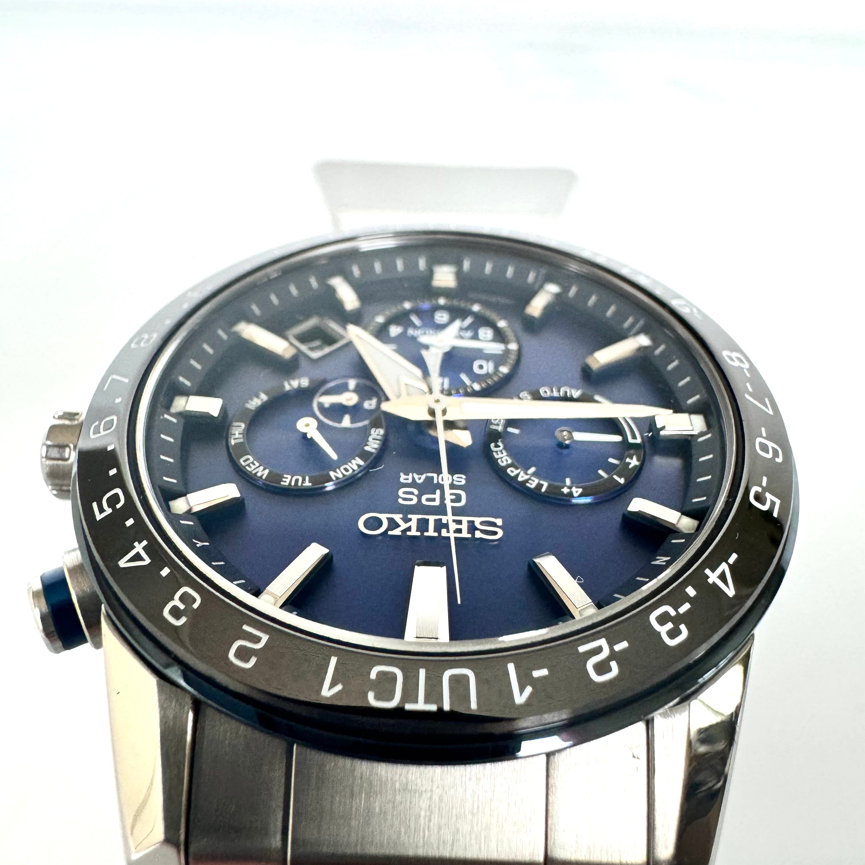 【美品】セイコー アストロン SBXC015 5X53-0AE0 GPSソーラー ブルー セラミック ステンレス
