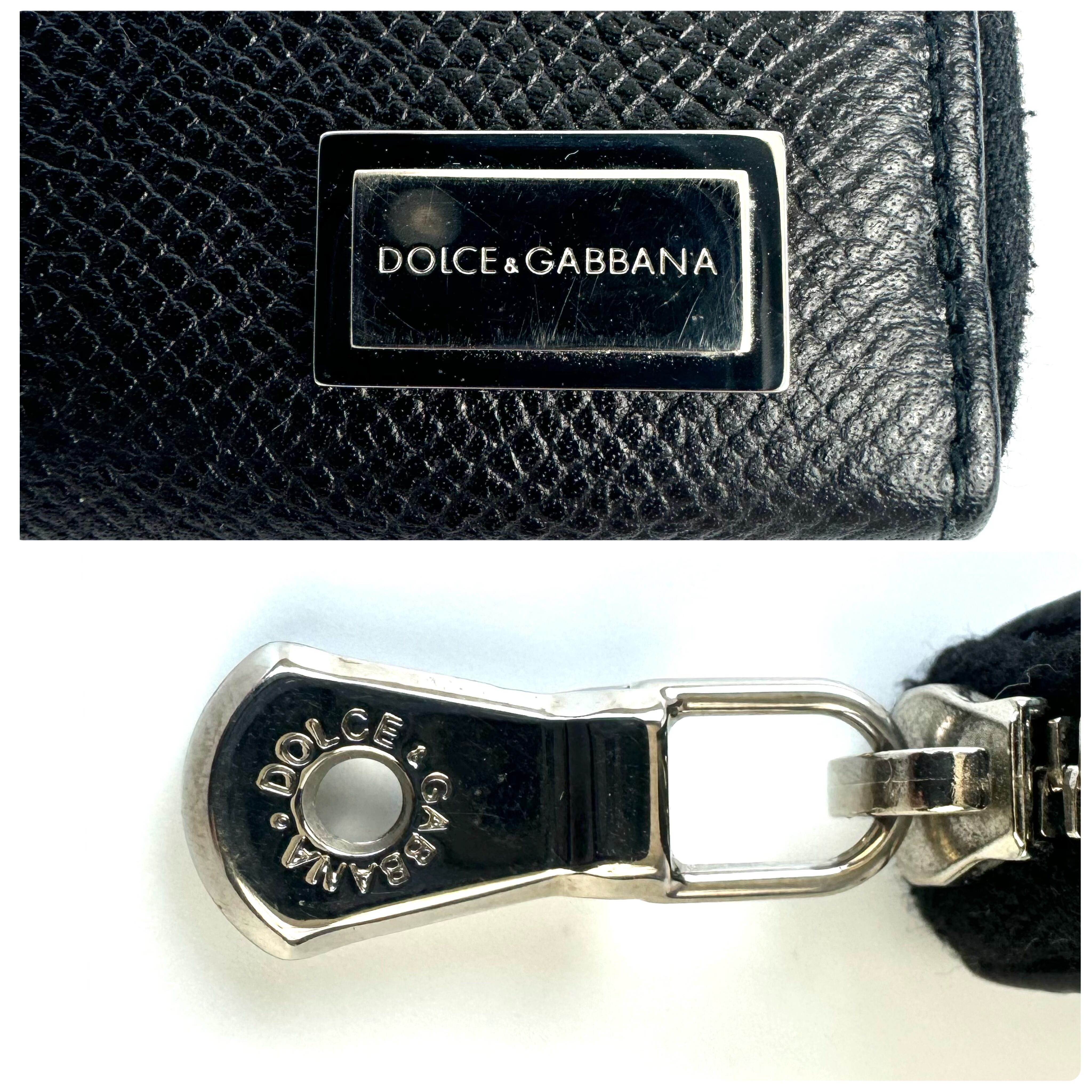 【美品】ドルチェアンドガッバーナ コインケース レザー シルバー金具 黒