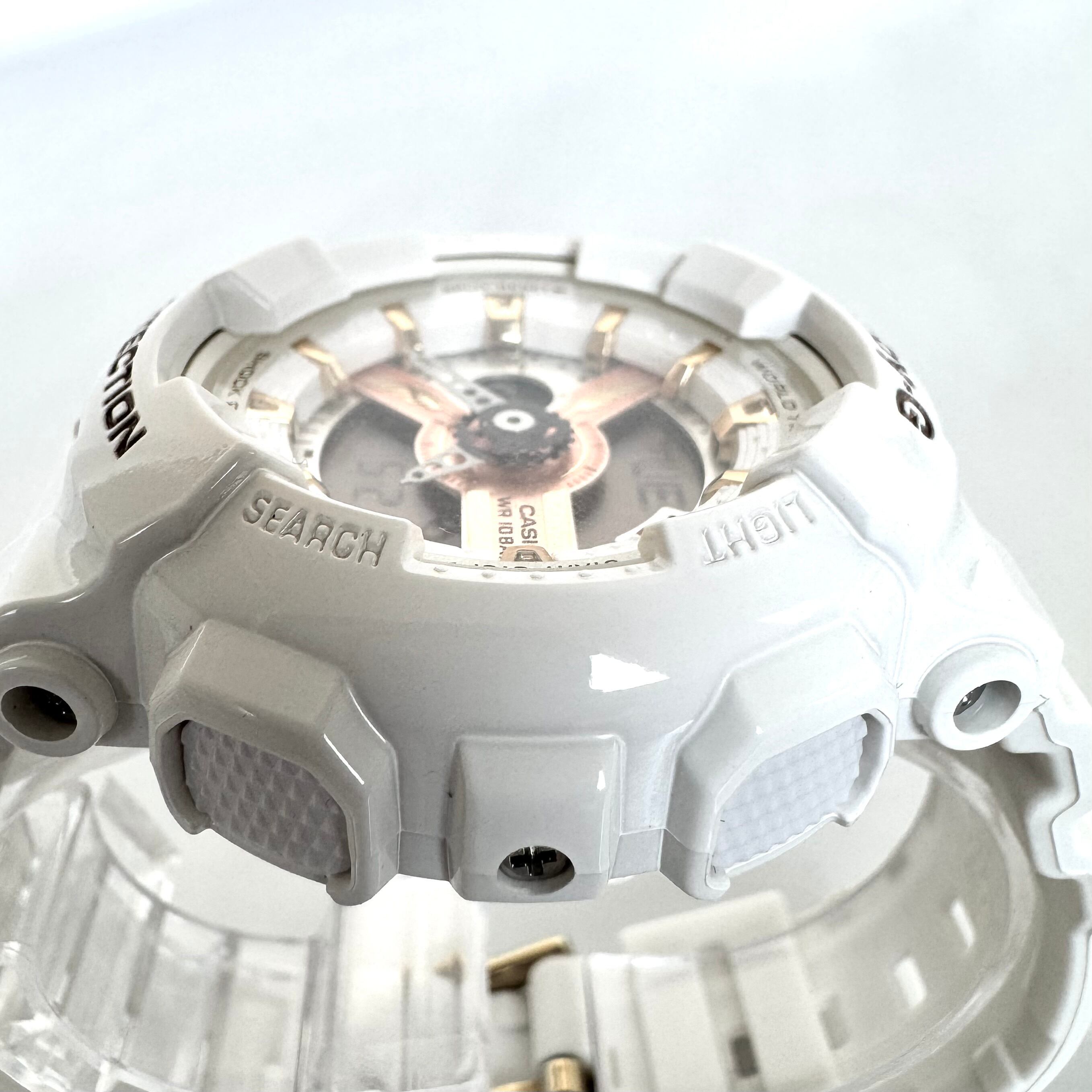 【美品】カシオ ジーショック G-SHOCK BA-110LC クォーツ デジアナ 白 ゴールド 樹脂バンド