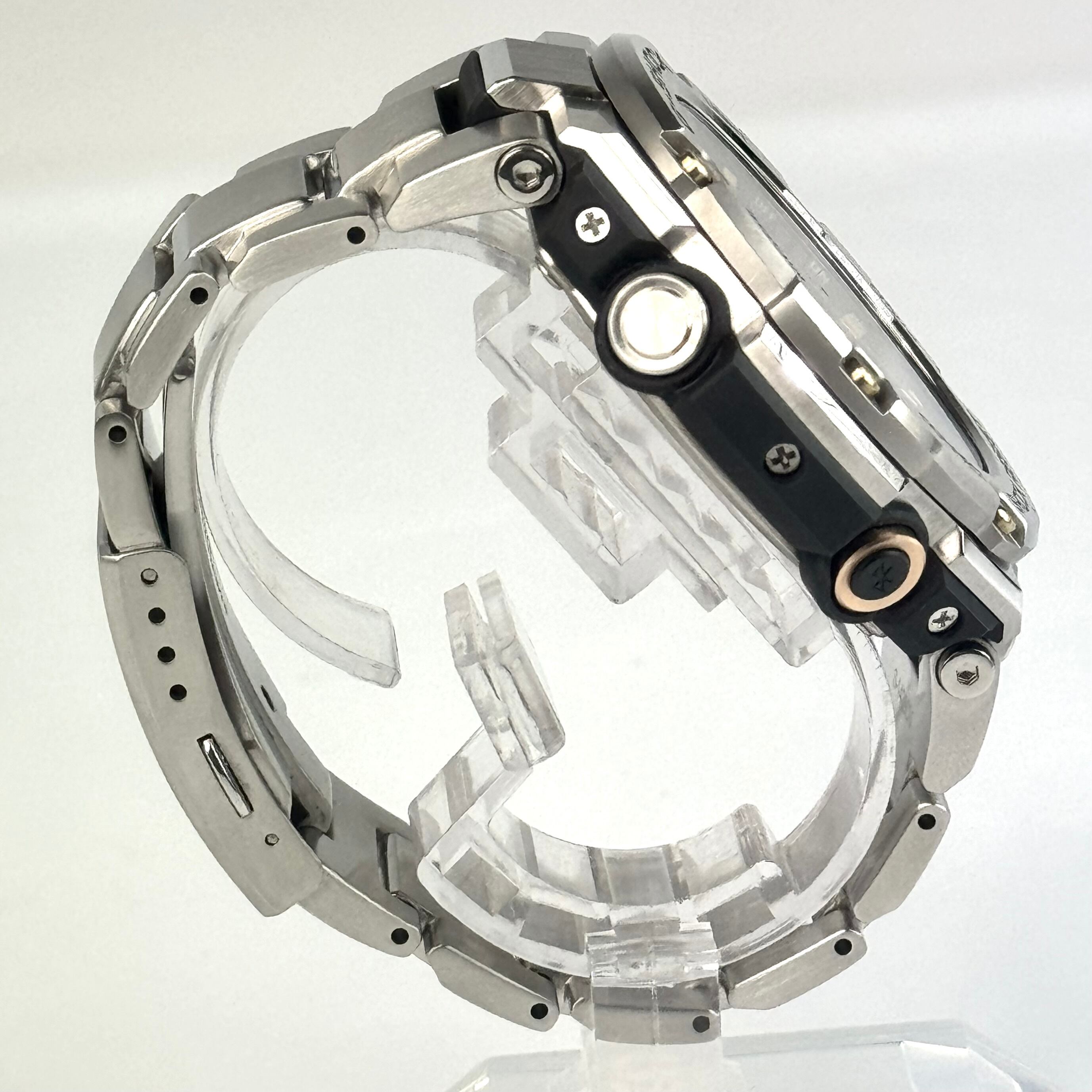 【美品】カシオ CASIO ジーショック G-SHOCK ジースチール G?STEEL GST-B100D-1A9JF タフソーラー デイト表示 スマホリンク 黒