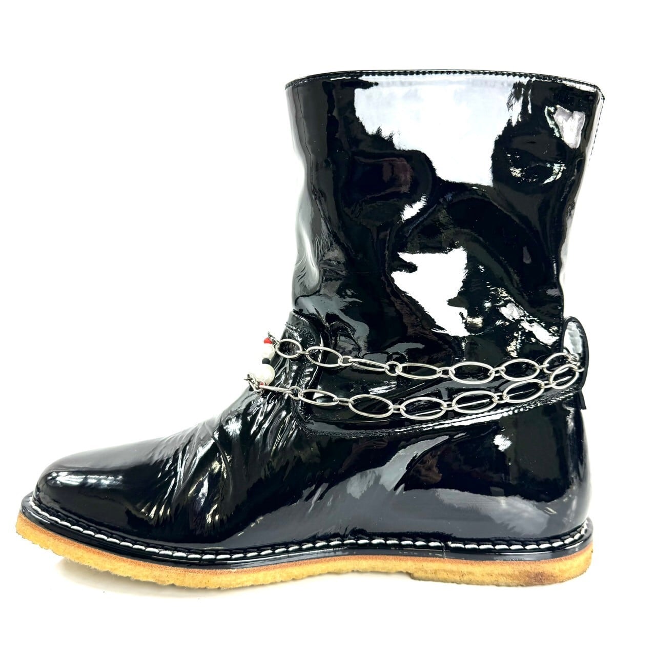 ロエベ LOEWE パテント ブーツ 黒 メンズ 41 日本サイズ26cm