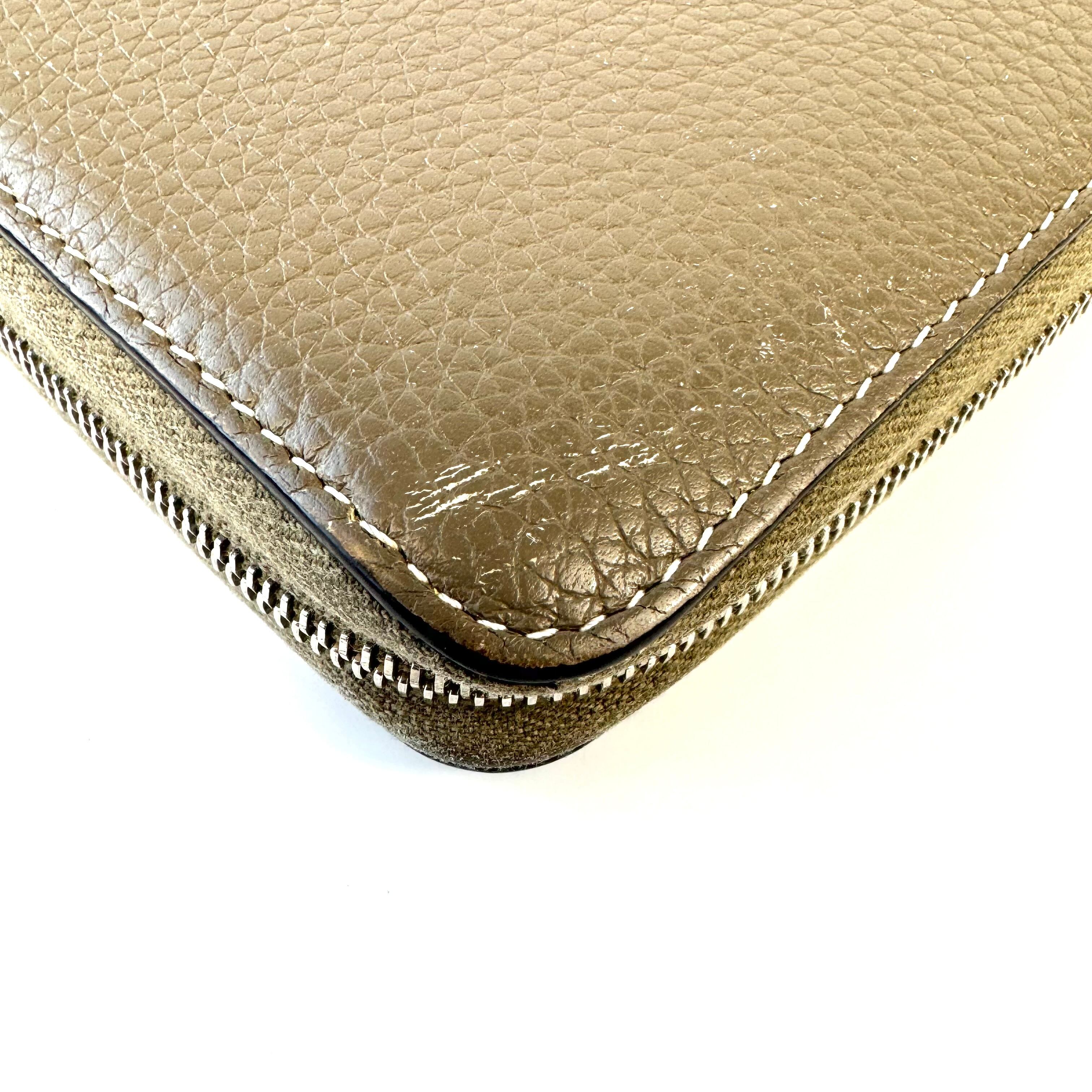 セリーヌ 長財布 ラウンドファスナー レザー グレージュ