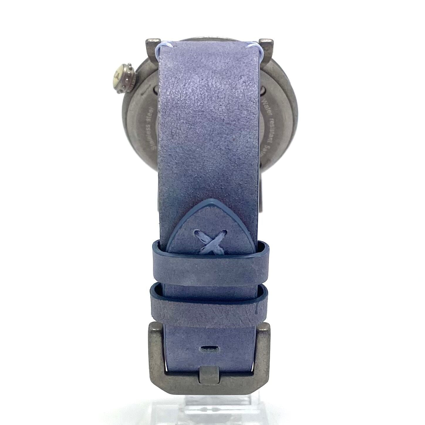 【ほぼ未使用・電池交換済み】アイティーエー リベッレ 22.00.05 クォーツ クロノグラフ ヴィンテージ シルバー 革ベルト