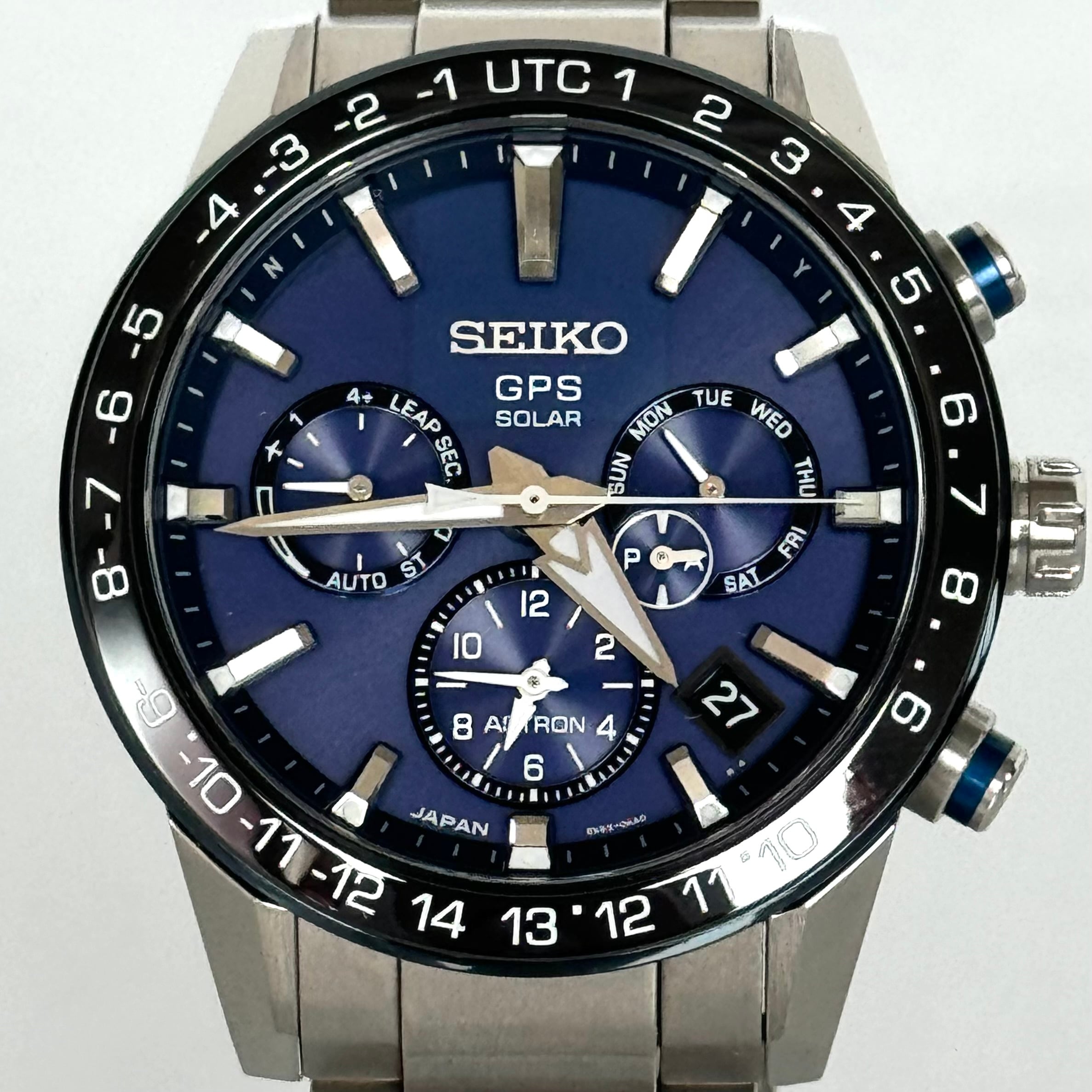 【美品】セイコー アストロン SBXC015 5X53-0AE0 GPSソーラー ブルー セラミック ステンレス
