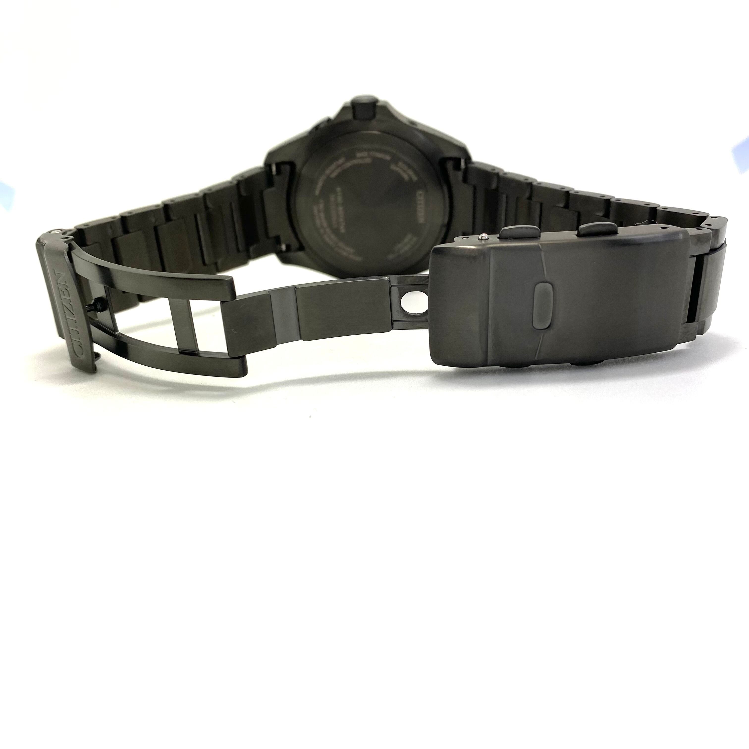 【ほぼ未使用】シチズン プロマスター LANDシリーズ AT6085-50E H100?R014749 電波ソーラー スーパーチタニウム デイデイト 黒