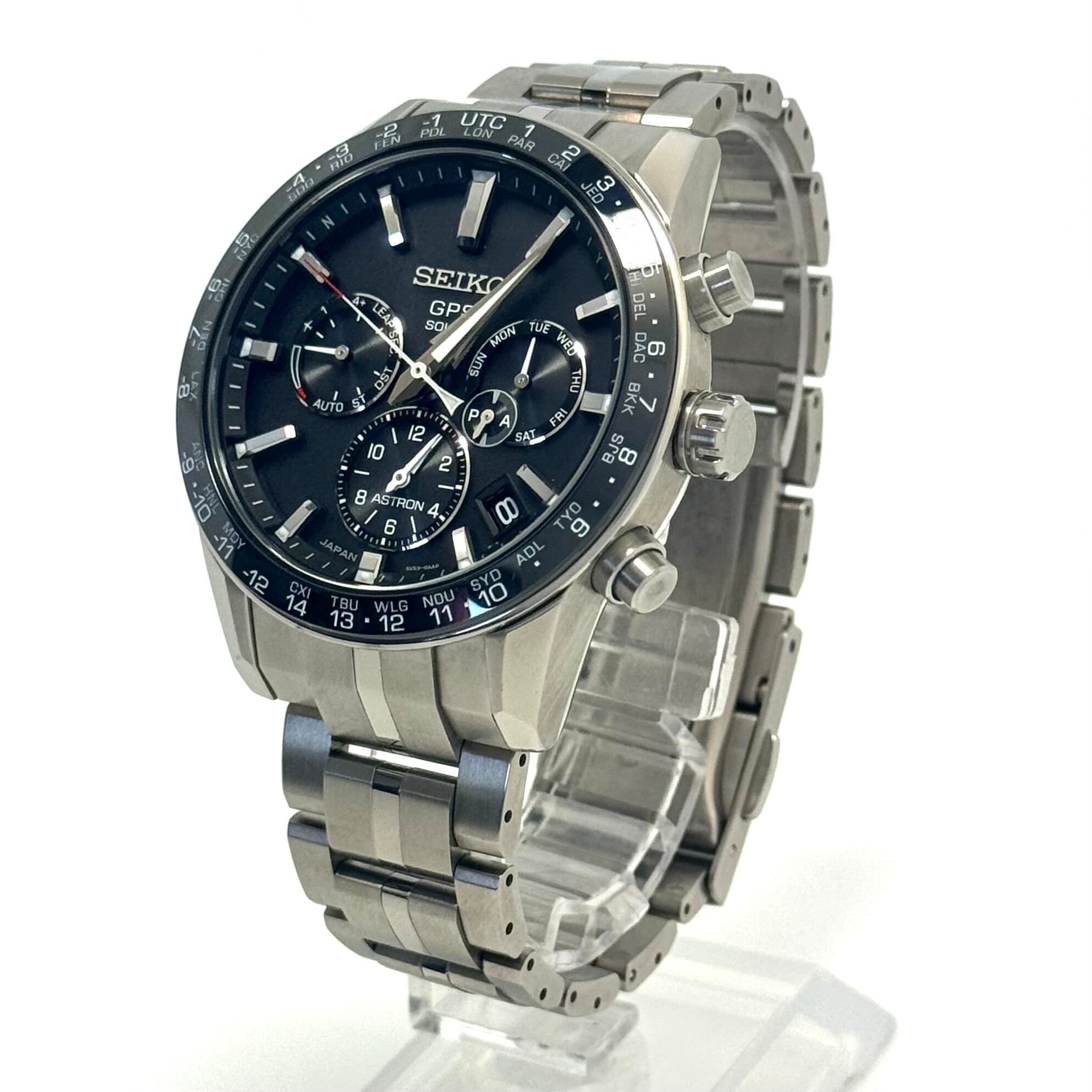 セイコー SEIKO アストロン ASTRON SBXC003 5X53-0AB0 電波ソーラー 黒 デイト表示 チタニウム セラミック