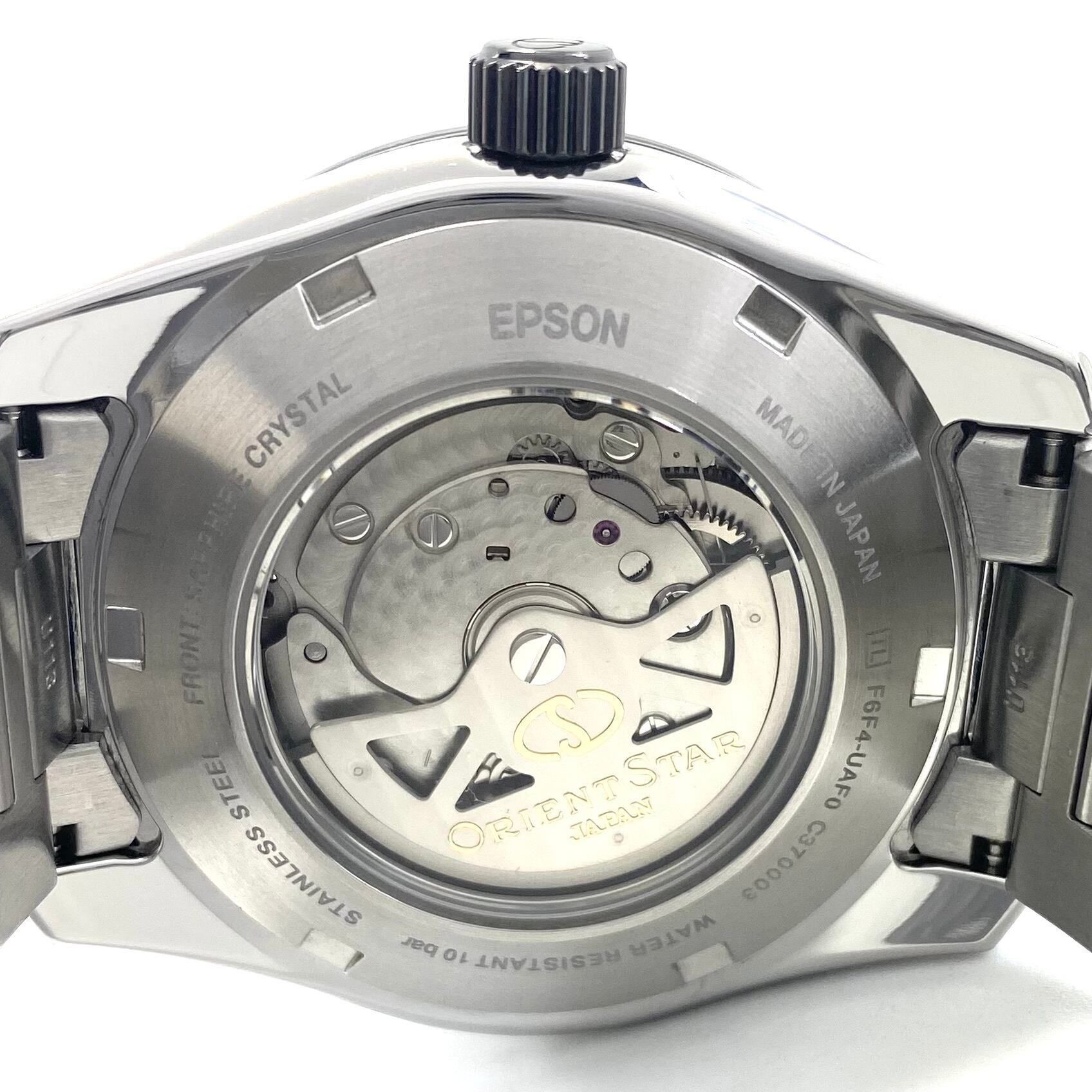 【美品・動作良好】 腕時計 メンズ オリエントスター コンテンポラリー アバンギャルドスケルトン RK-AV0A01B F6F4-UAF0 自動巻 パワーリザーブ 黒 10気圧防水