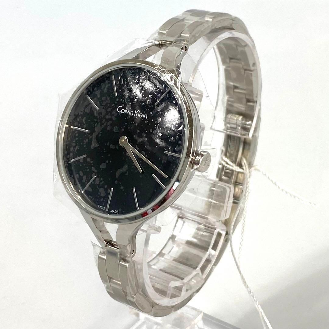 【未使用】カルバンクライン グラフィック クォーツ 黒 ラウンドフェイス 2針