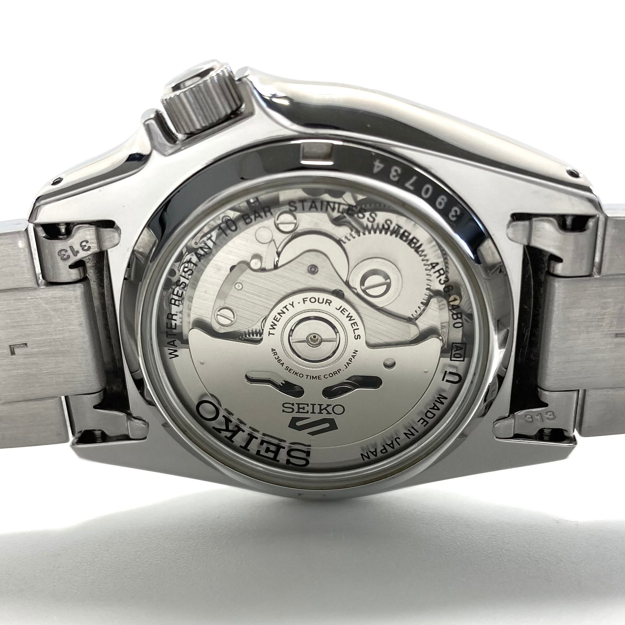 腕時計 メンズ セイコー 5スポーツ SBSA225 4R36-14B0 自動巻 黒 デイデイト表示(日本語・英語) 裏スケ 10気圧防水