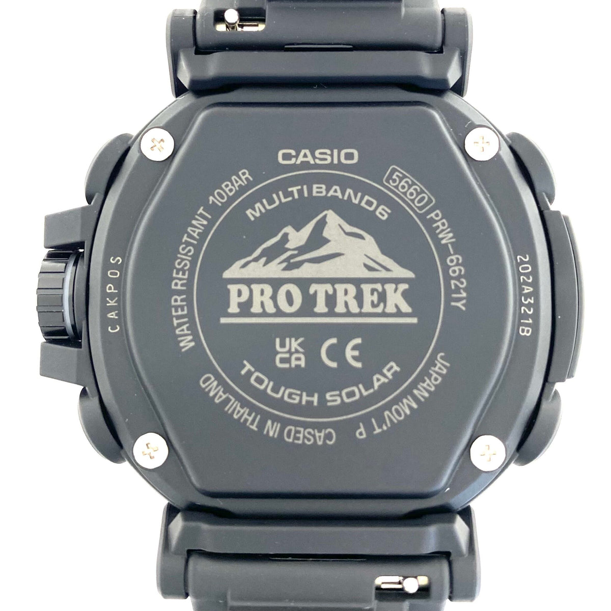 【美品】腕時計 メンズ カシオ CASIO プロトレック クライマーライン PRW-6621Y-1JF 電波ソーラー トリプルセンサー アナデジ 黒 樹脂ベルト バイオマスプラスチック 10気圧防水 アウトドア 登山