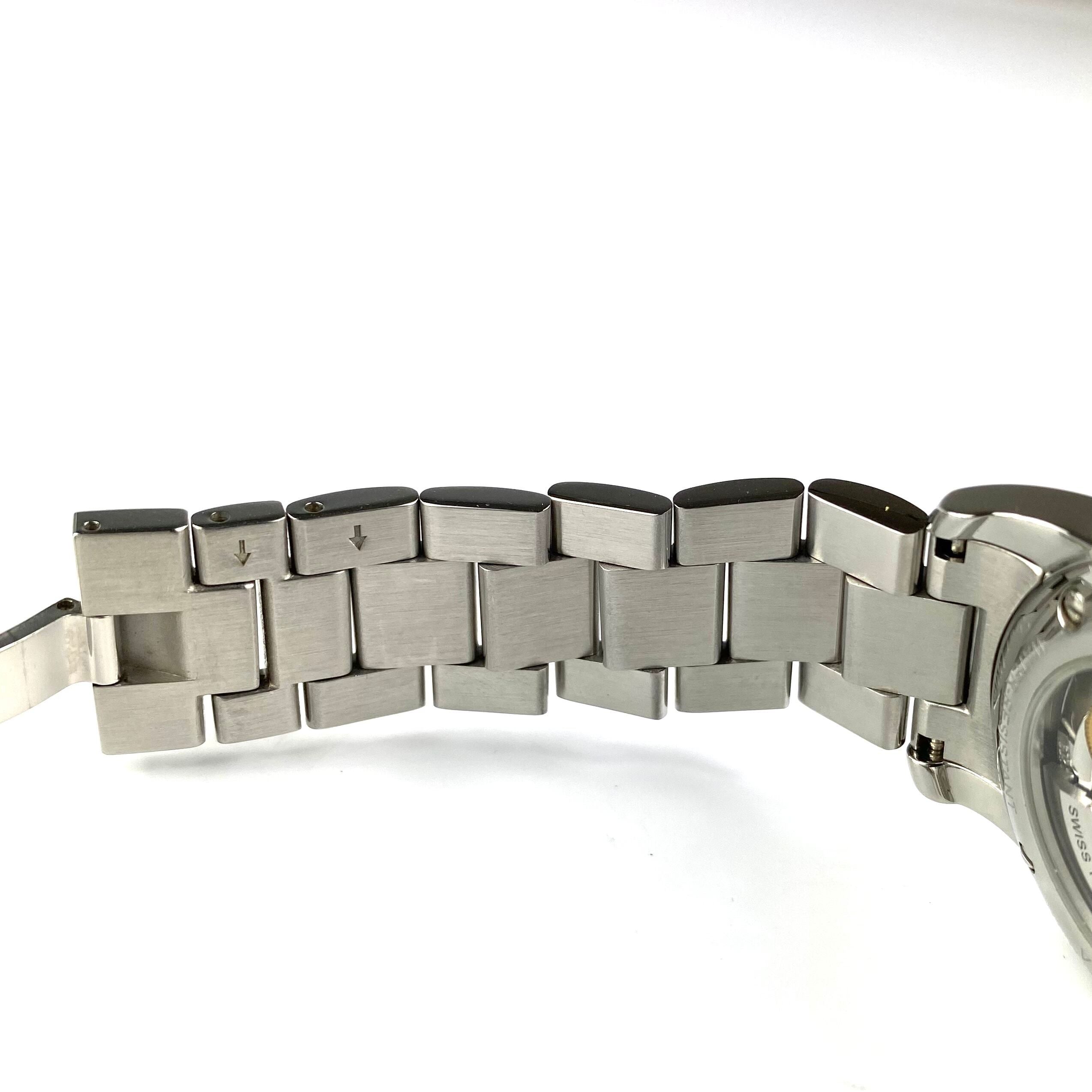 【美品】ミドー MIDO バロンチェッリ M010408A 自動巻 デイト表示 裏スケ シルバー