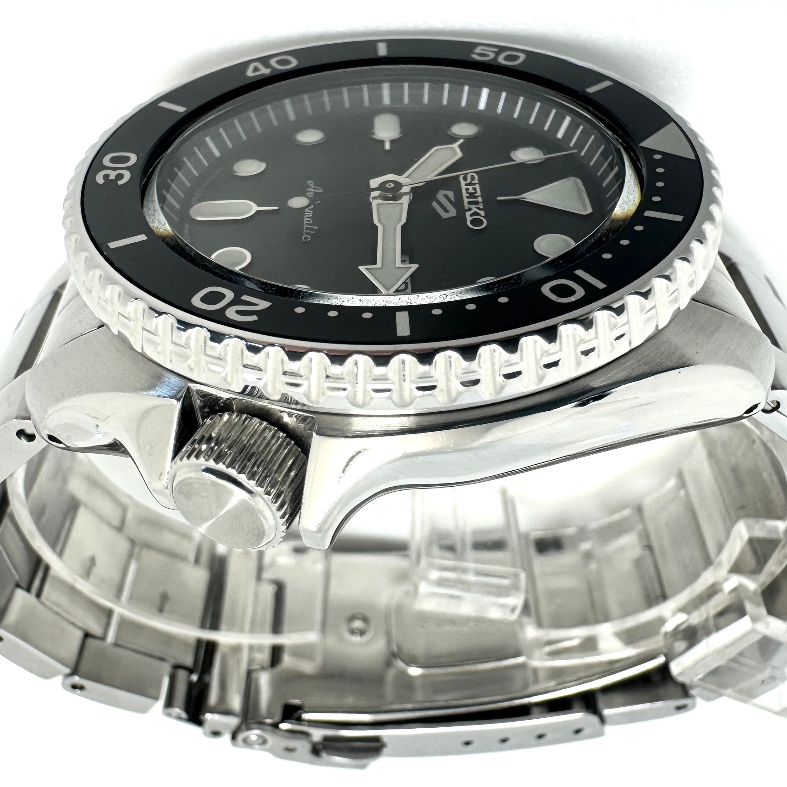 腕時計 メンズ セイコー 5スポーツ SBSA005 4R36-07G0 自動巻 黒 デイデイト表示(日本語・英語) 裏スケ 10気圧防水