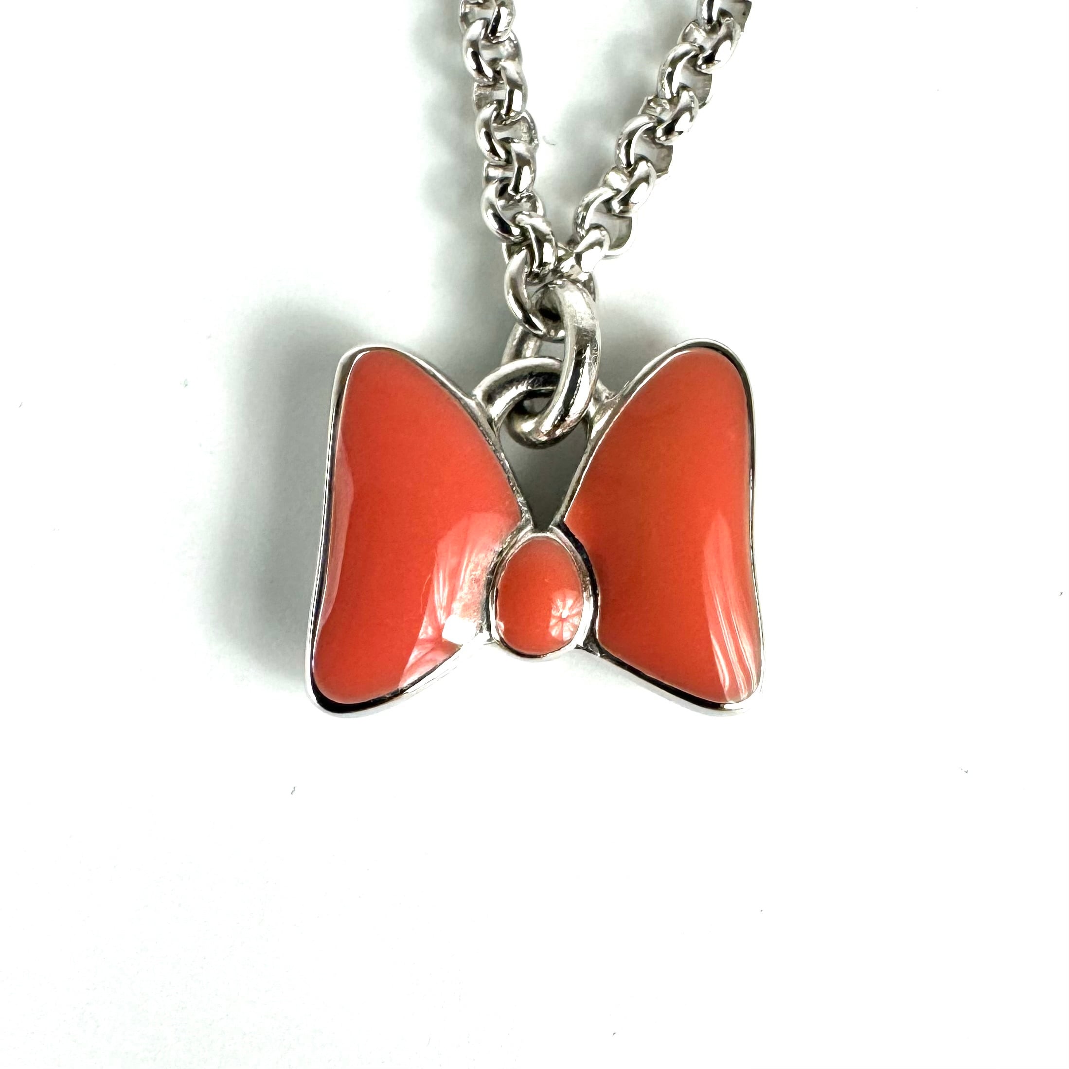 スワロフスキー ディズニーコラボ ネックレス ミニー ラインストーン シルバー