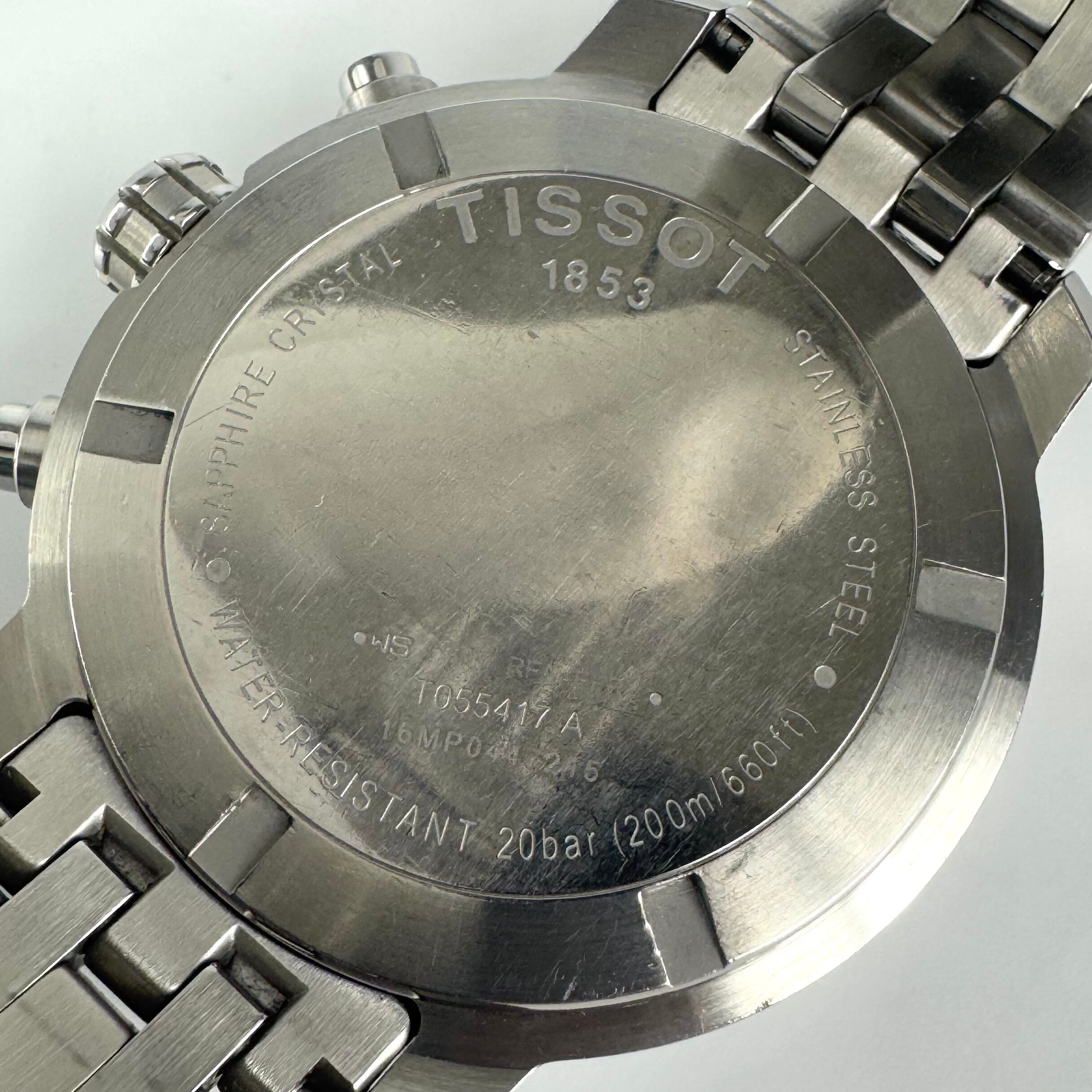ティソ TISSOT T-スポーツ PRC200 T055417A クォーツ クロノグラフ デイト表示 黒