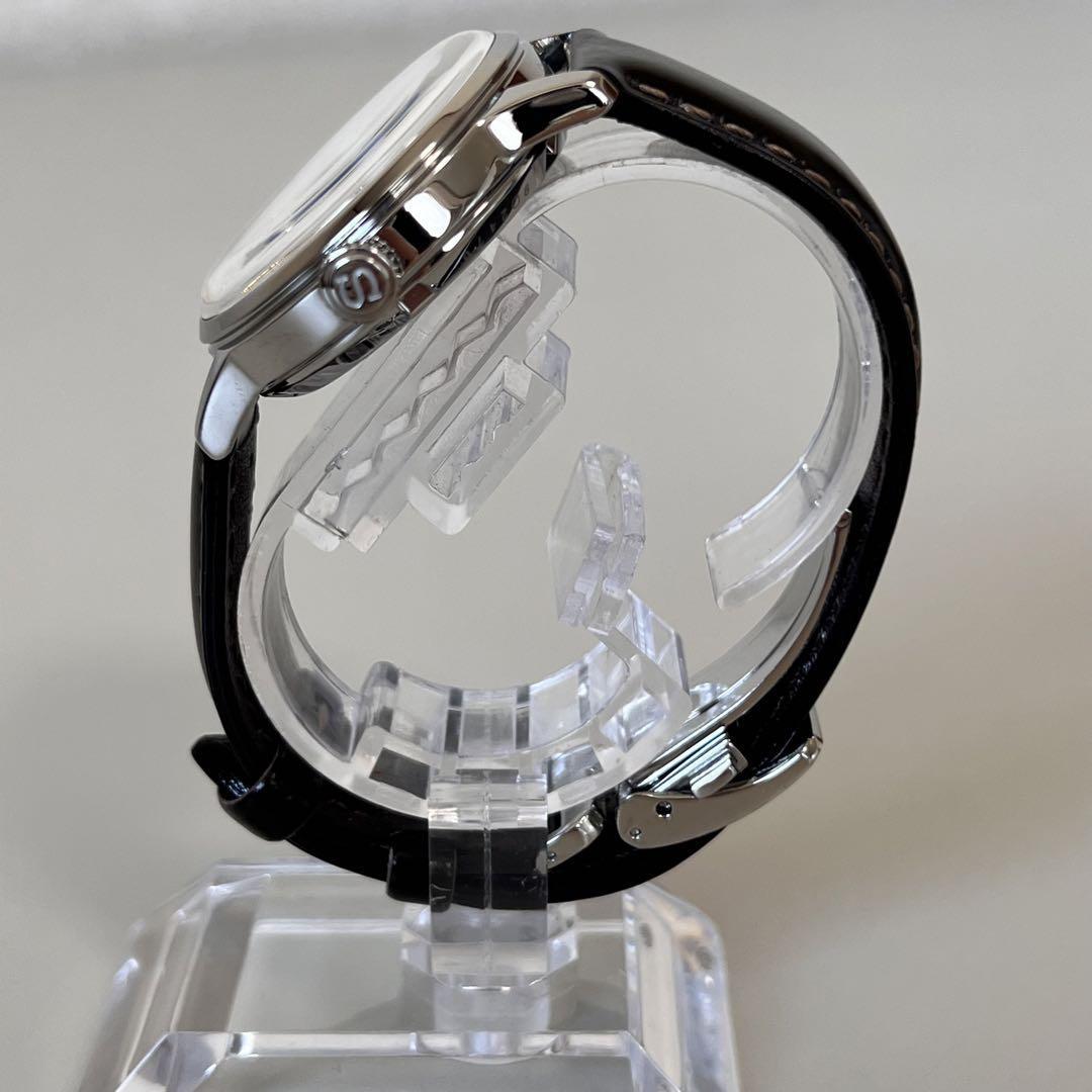 【美品】セイコー プレサージュ 自動巻 セミスケルトン ブラウン ボーイズ