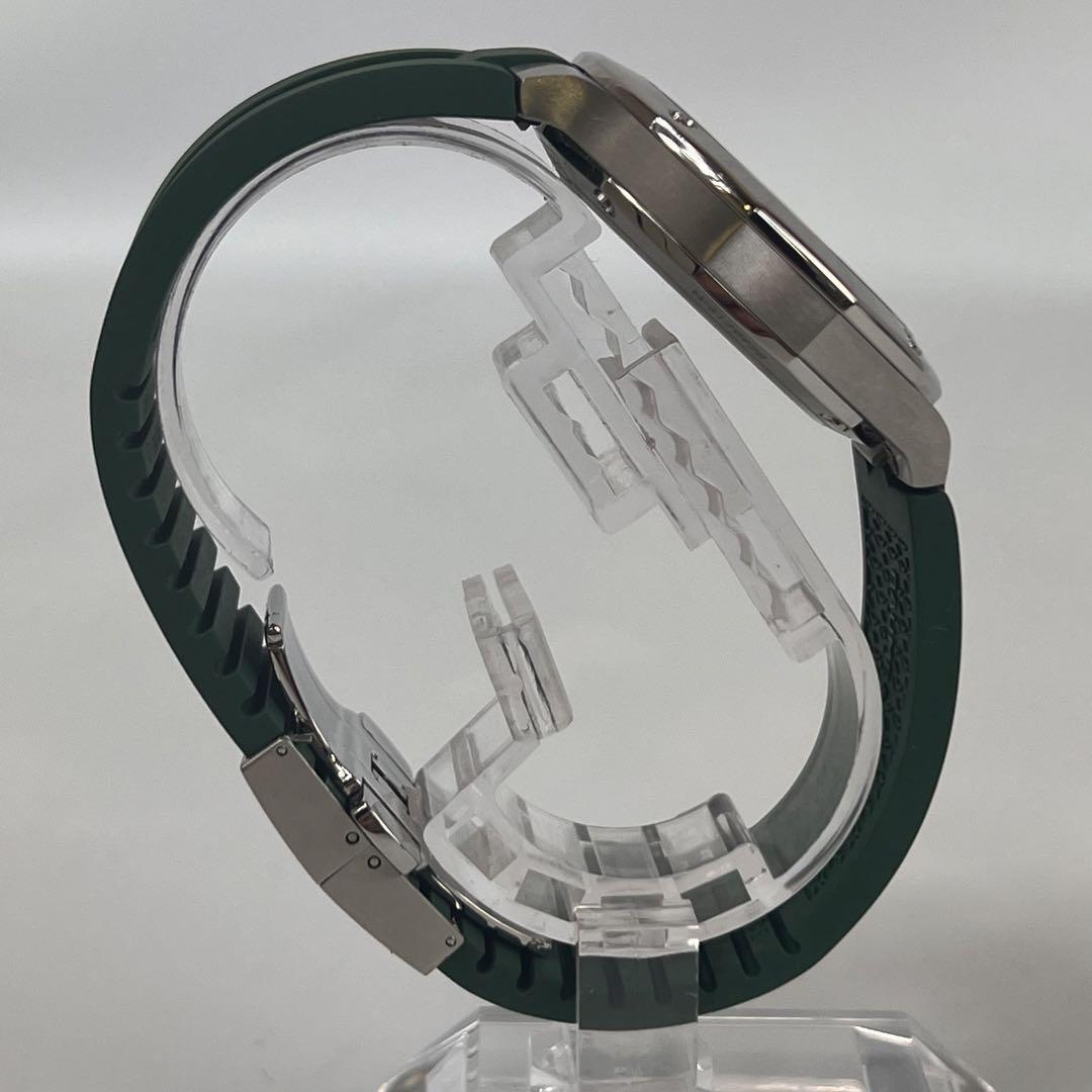 【希少】ボーム&メルシー リビエラ クォーツ グリーン デイト表示 ラバー