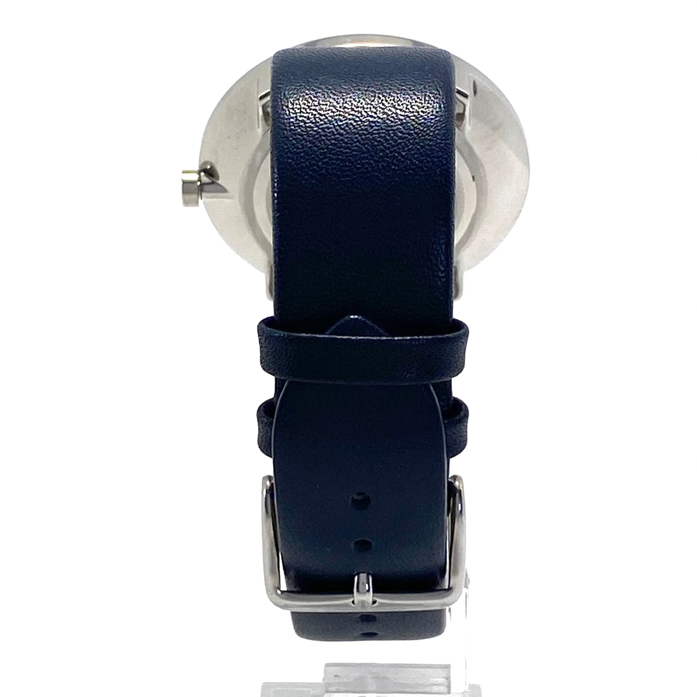 【未使用】ヴェアホイ VEJRHOJ クォーツ 木目 2針 革ベルト