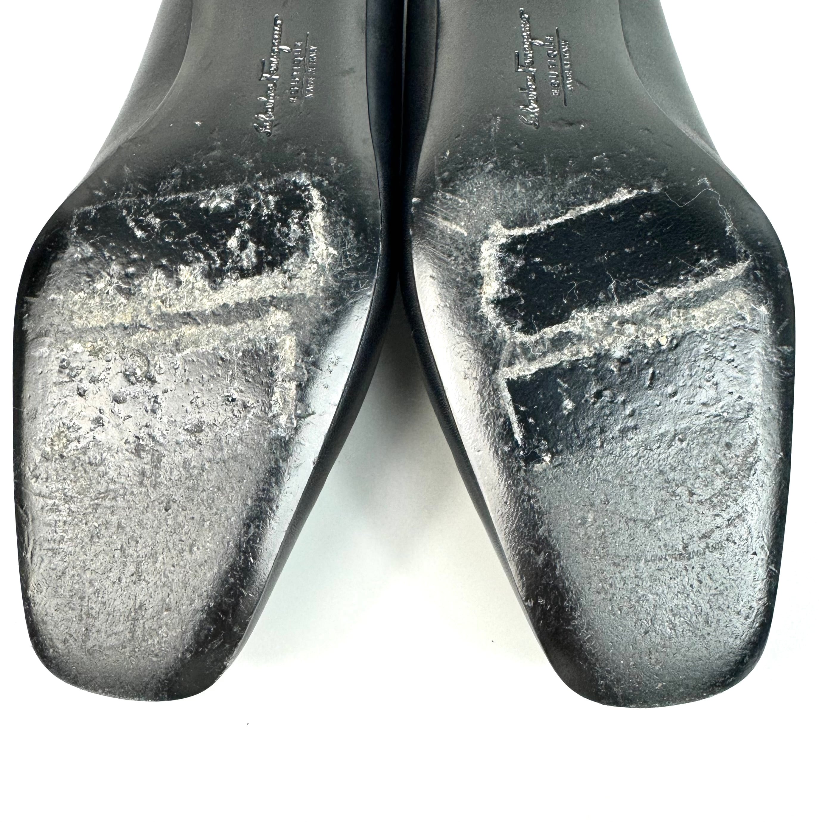 サルヴァトーレフェラガモ ローファー ヴァラ レザー 黒 23.5cm 5D