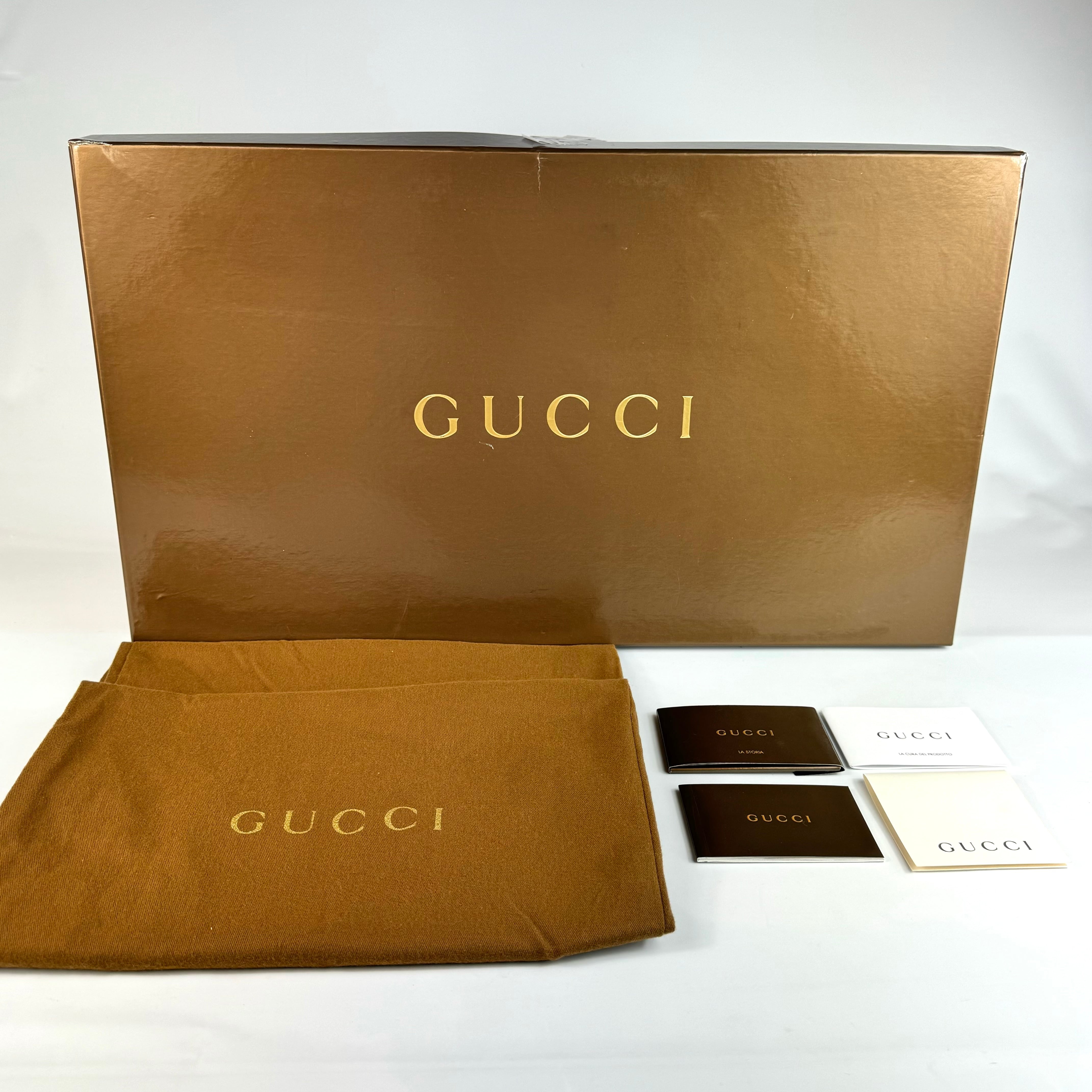 【美品】グッチ GUCCI レインブーツ モノグラム ラバー 黒 24cm