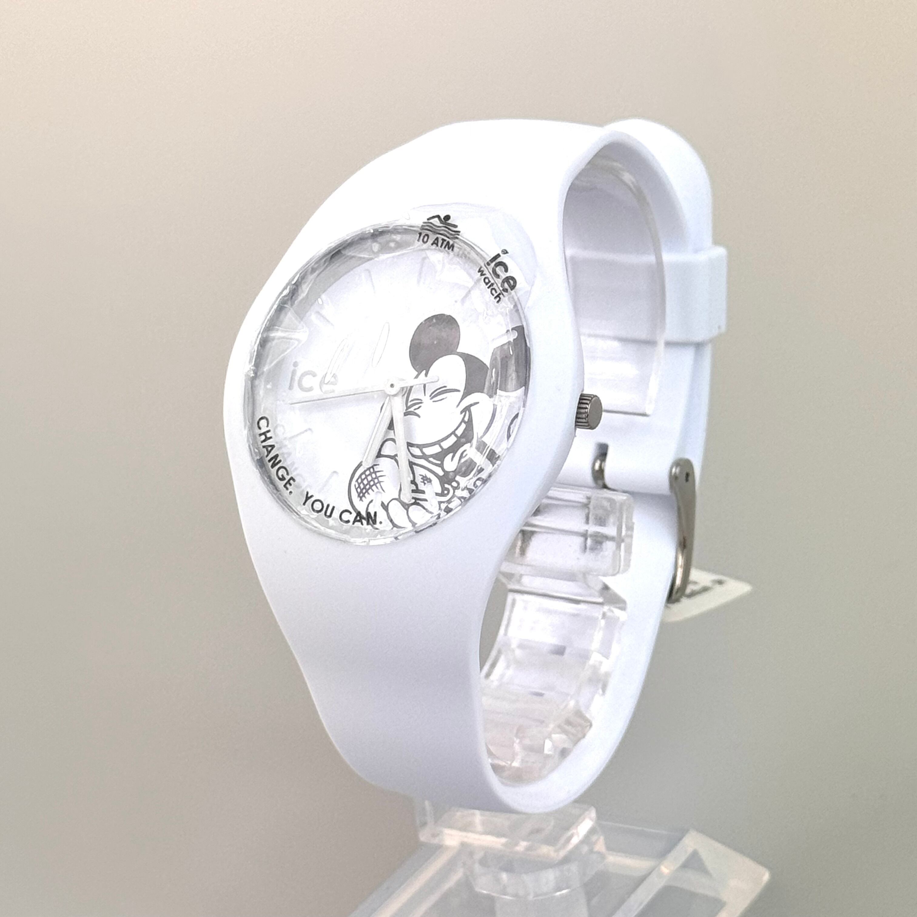 【未使用・電池交換済み】 アイスウォッチ ICE WATCH 014769 ディズニーコレクション ミッキーマウス クォーツ 白 樹脂 メンズ レディース