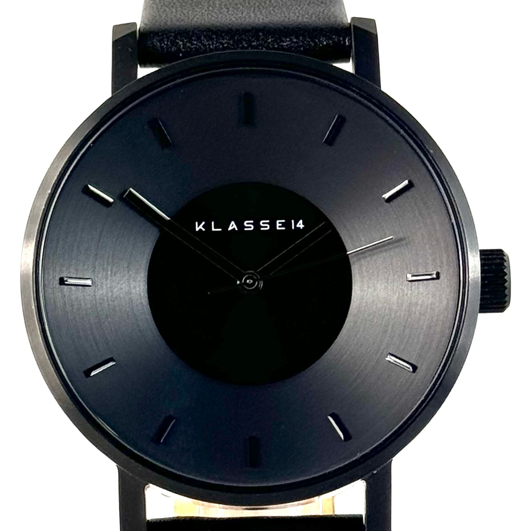 【美品】クラスフォーティーン KLASSE14 MARIO NOBILE Volare ヴォラーレ VO14BK002W クォーツ 黒 革ベルト