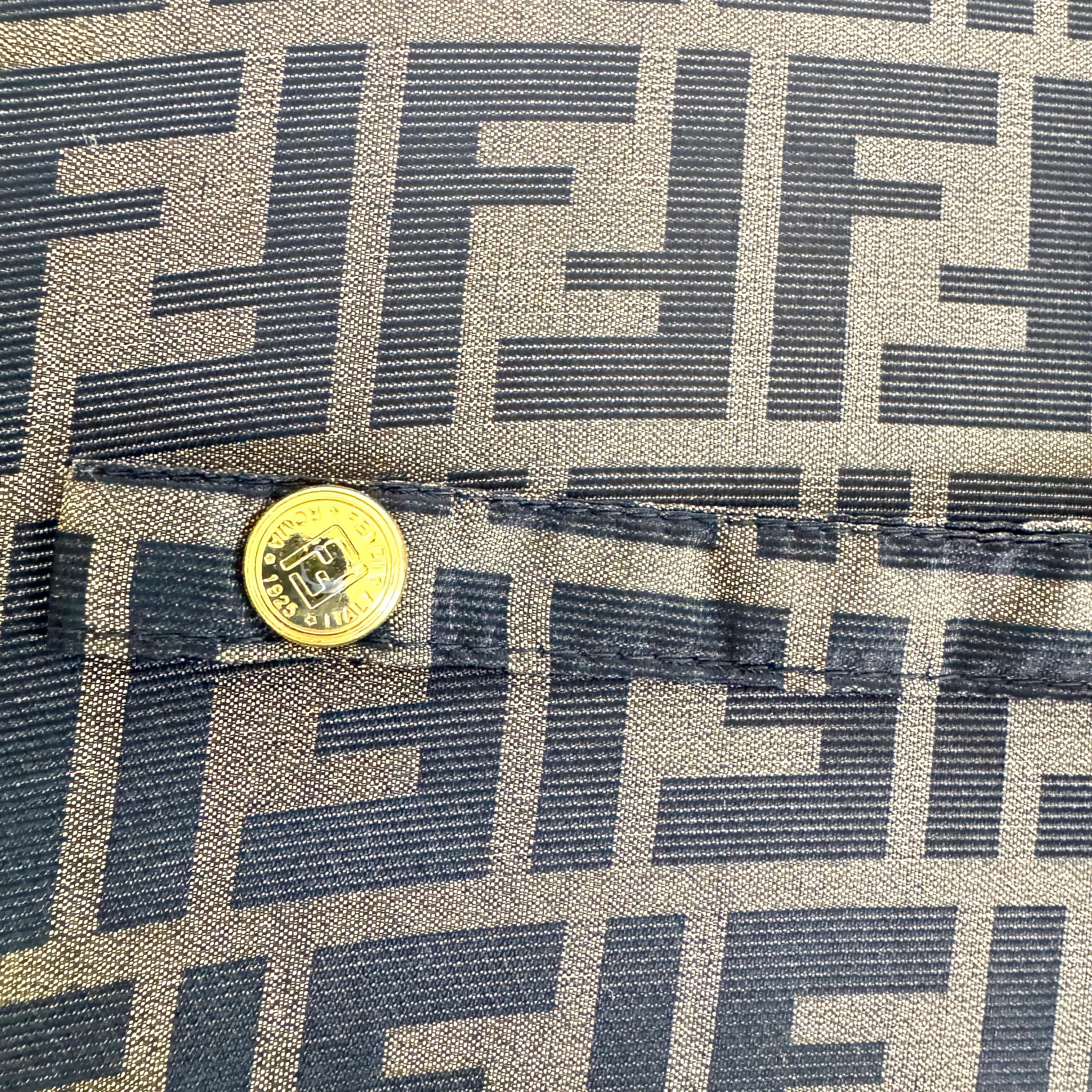 【美品】フェンディ 長傘 ズッカ柄 総柄 ユニセックス ゴールド 黒