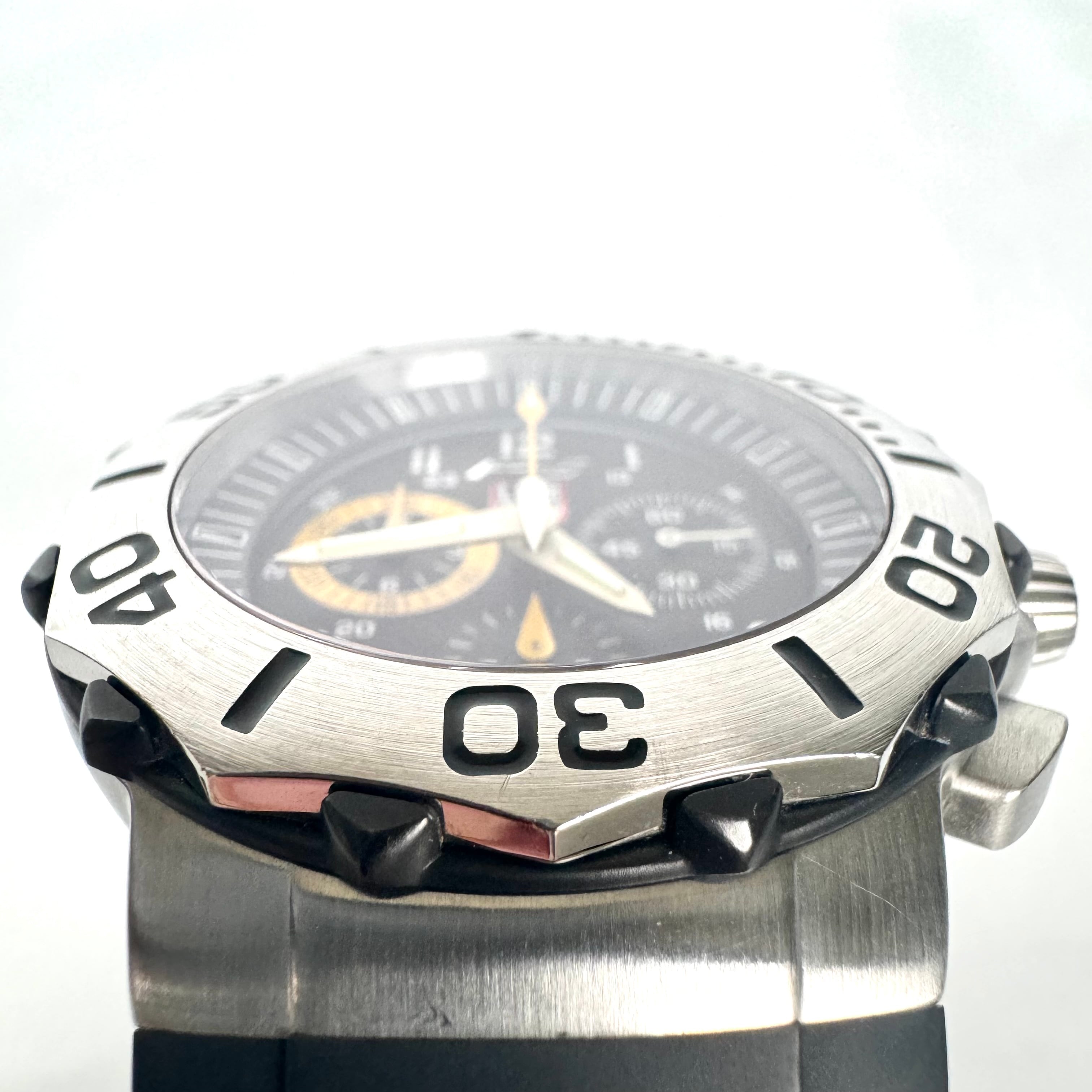 【希少】ルミノックス F-16 ファイティングファルコン クォーツ クロノグラフ 黒 デイト表示 ラバーベルト