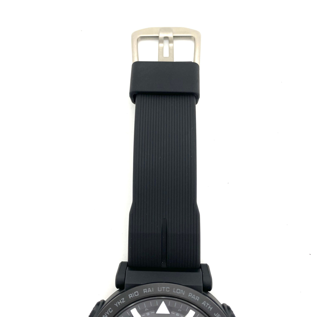 【美品】腕時計 メンズ カシオ CASIO プロトレック クライマーライン PRW-6621Y-1JF 電波ソーラー トリプルセンサー アナデジ 黒 樹脂ベルト バイオマスプラスチック 10気圧防水 アウトドア 登山