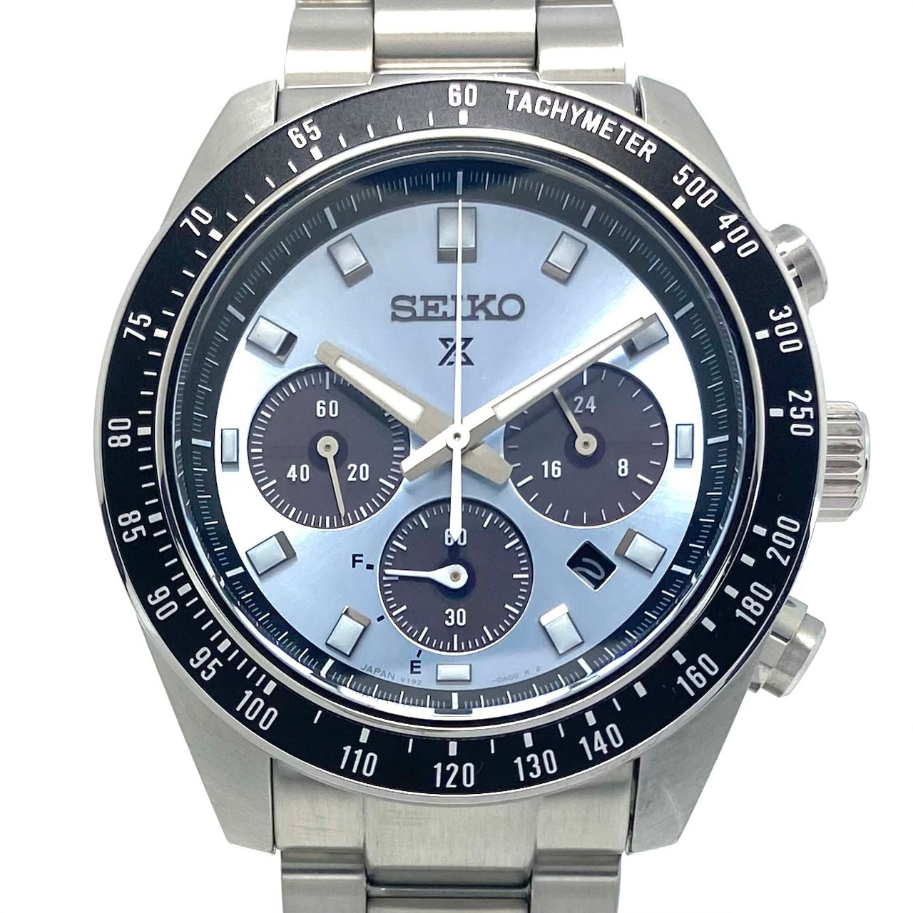 【美品】腕時計 メンズ セイコー SEIKO プロスペックス スピードタイマー SPEEDTIMER SBDL109 V192-0AH0 ソーラー アイスブルー クロノグラフ デイト表示 10気圧防水