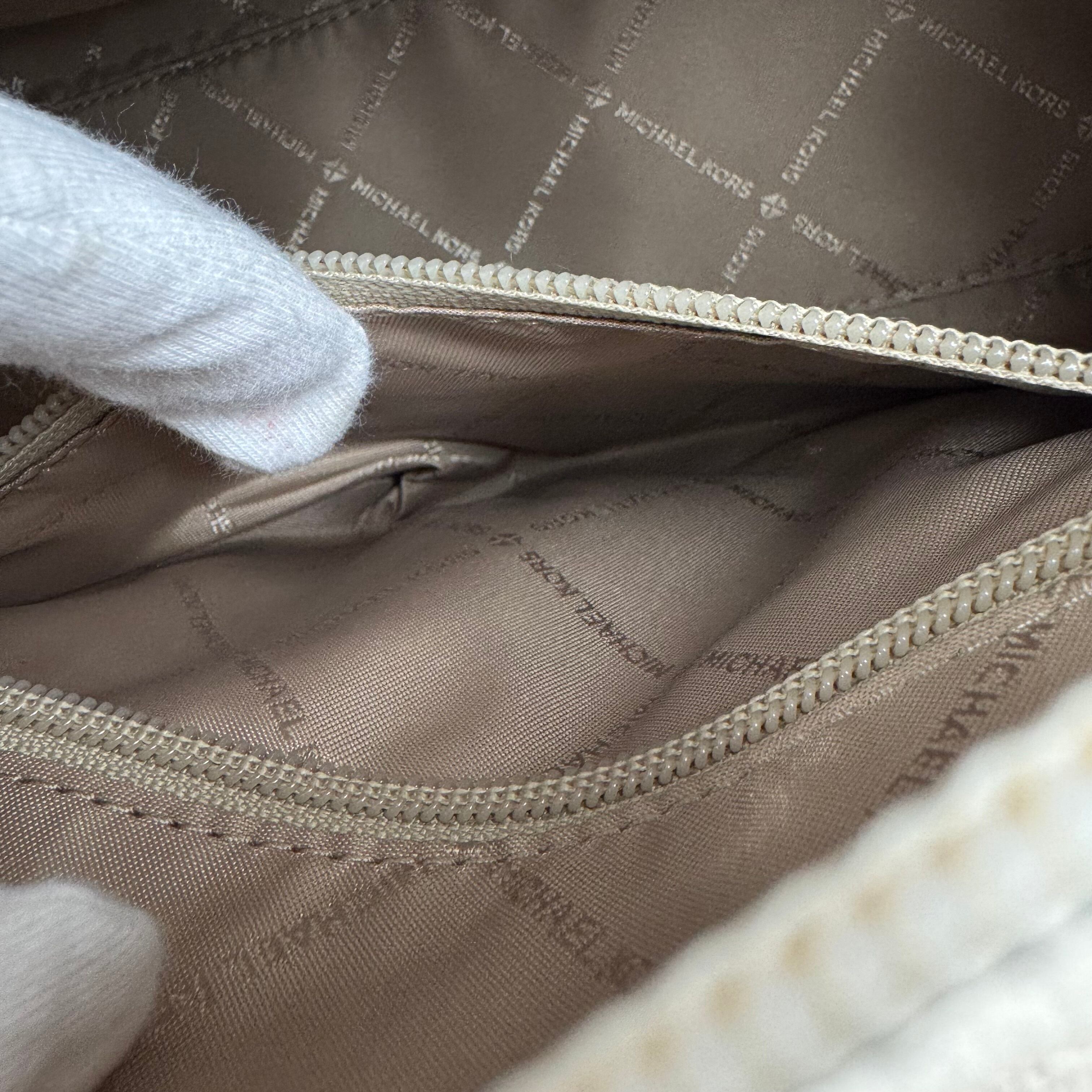 【ほぼ未使用】マイケルコース ハンドバッグ 2WAYバッグ レザー ホワイト