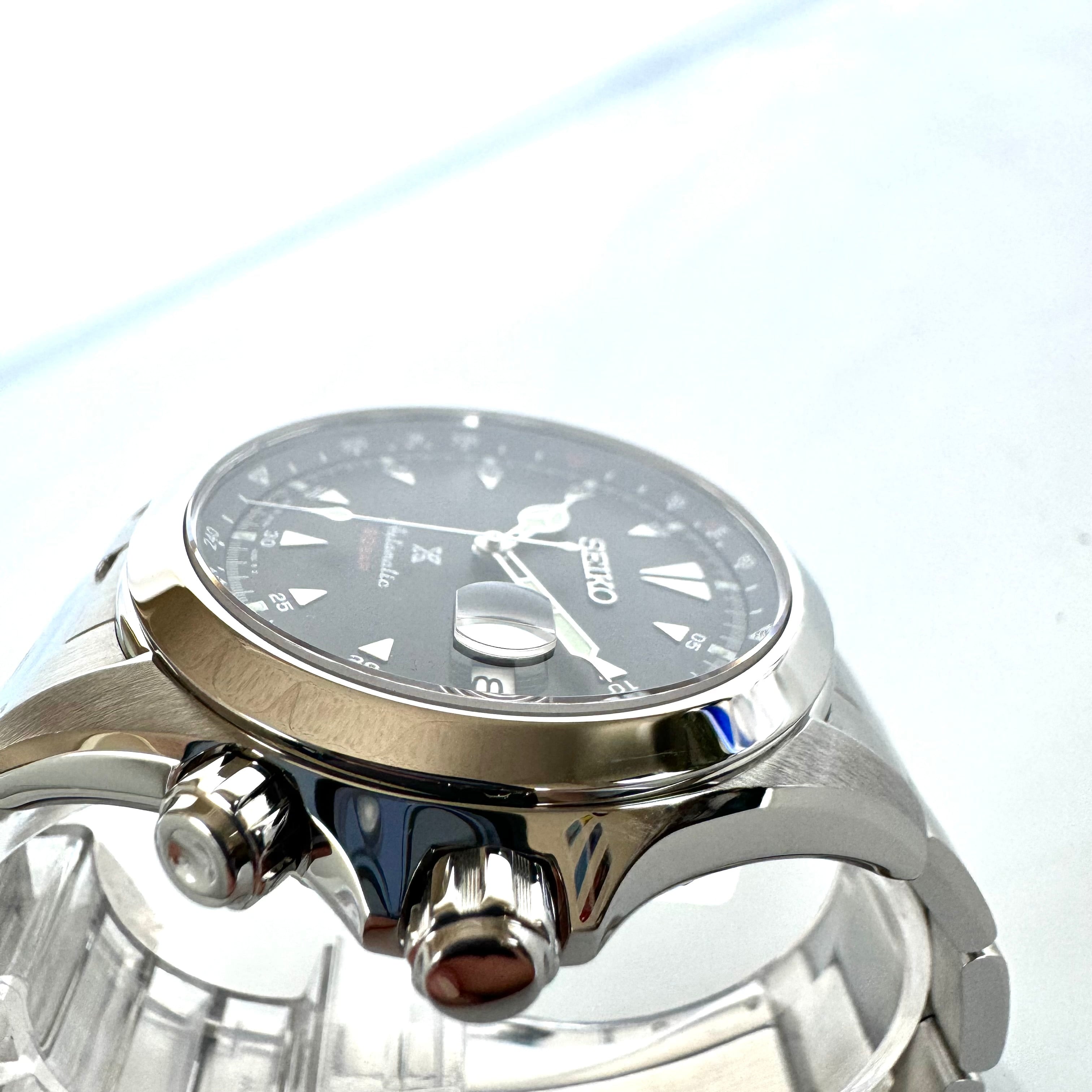 【美品】セイコー プロスペックス アルピニスト SBDC087 6R35?00E0 セイコーグローバルブランドコアショップ限定 自動巻 黒 裏スケ デイト表示