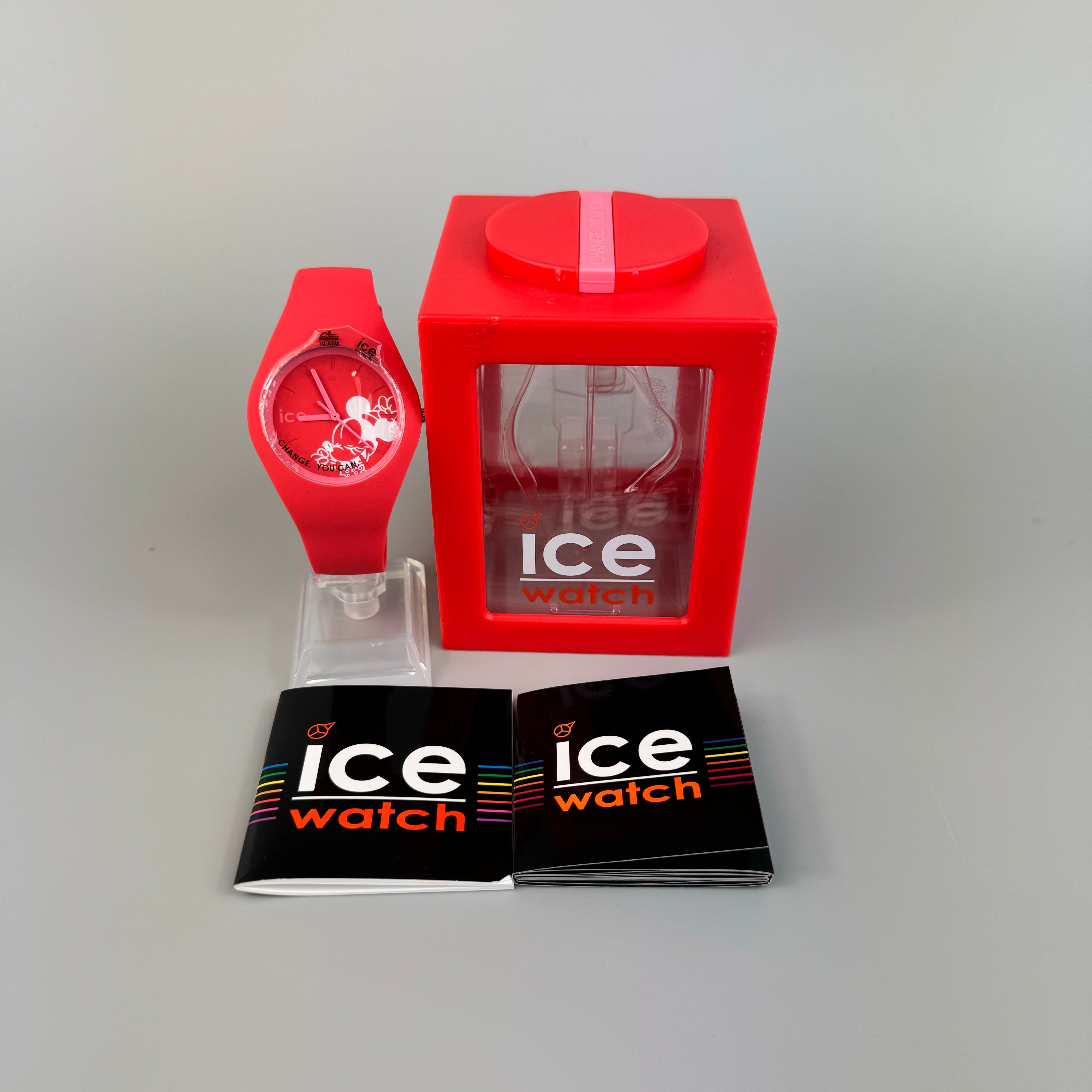 【未使用・電池交換済み】 アイスウォッチ ICE WATCH 014773 ディズニー ディズニーコレクション ミニーマウス クォーツ 赤 樹脂 メンズ レディース