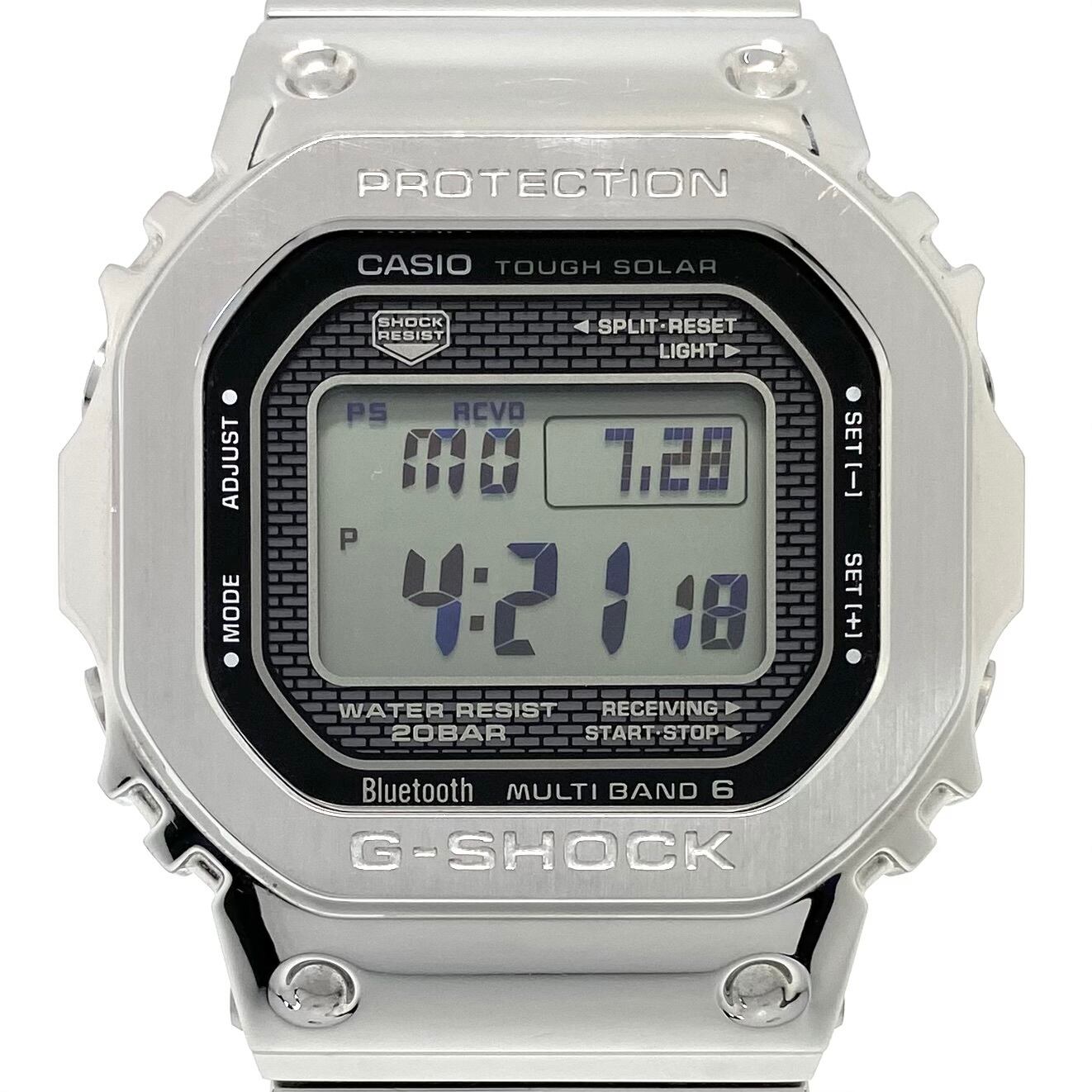 腕時計 メンズ カシオ G-SHOCK ジーショック GMW-B5000D-1JF 5000シリーズ フルメタル モバイルリンク スクエア デジタル 電波ソーラー 20気圧防水