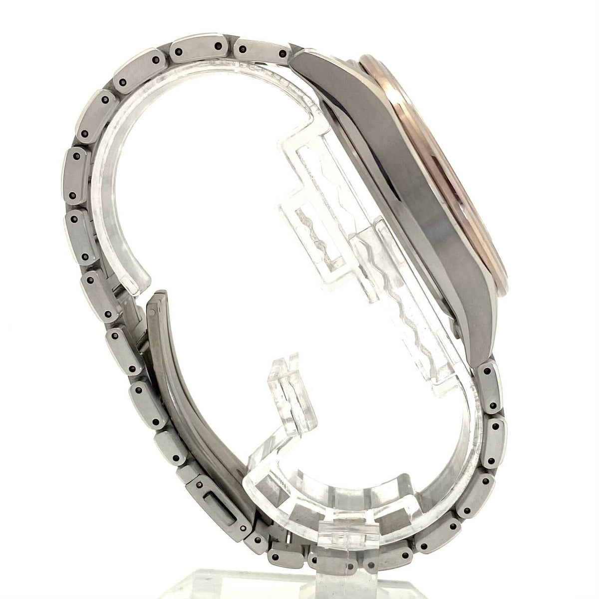 【美品】腕時計 メンズ シチズン エクシード BY1026-65A H874-004JJ02 電波ソーラー ムーンフェイズ 月暈 ルナプログラム シルバー チタニウム デイト表示