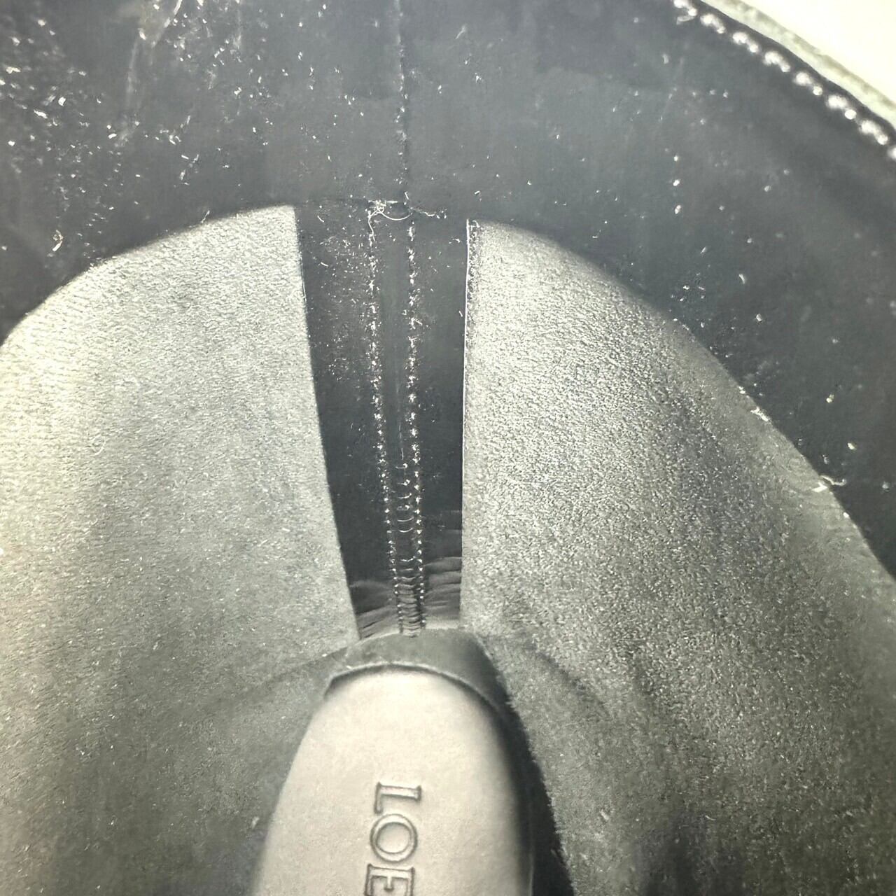 ロエベ LOEWE パテント ブーツ 黒 メンズ 41 日本サイズ26cm