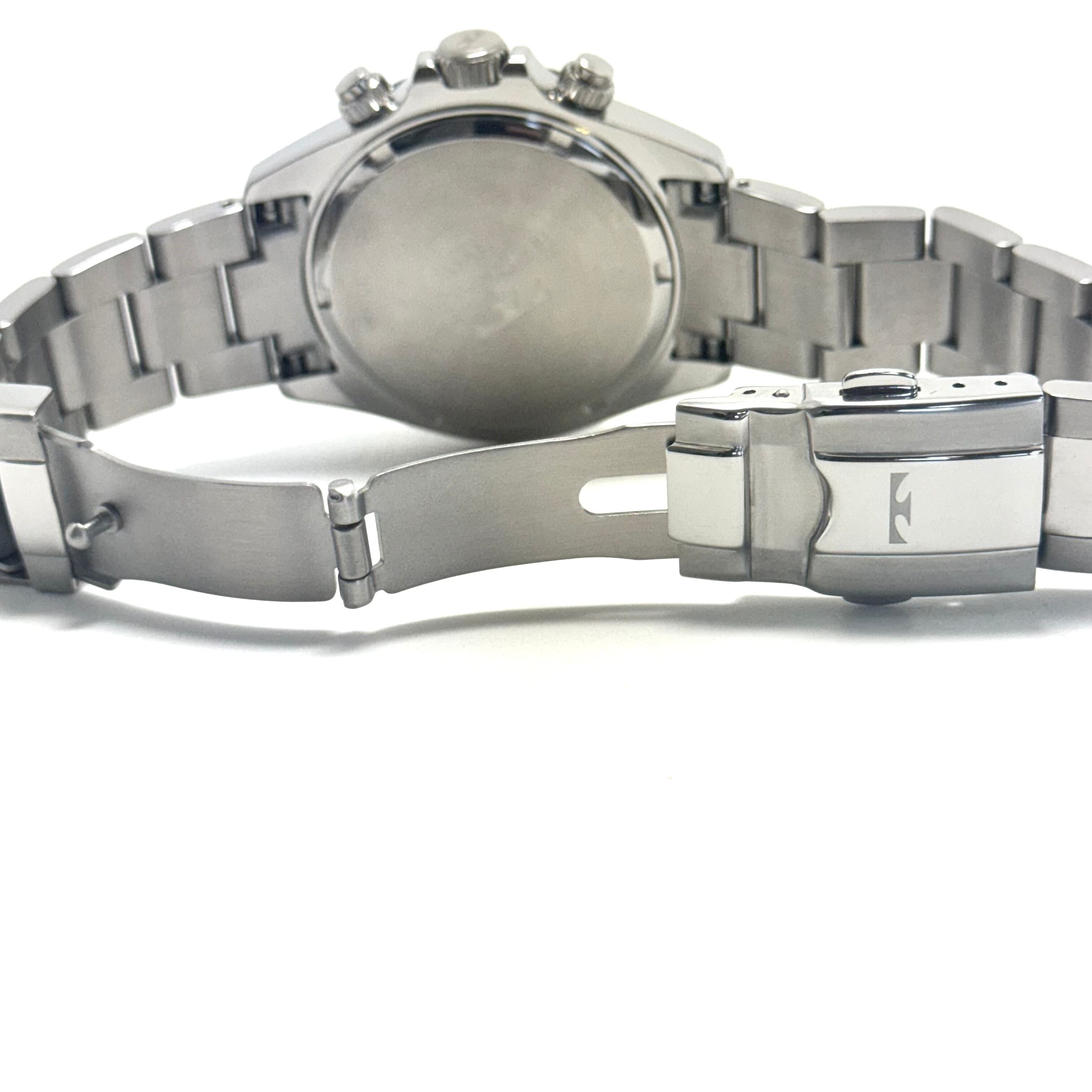 【美品】テクノス TECHNOS TSM411TW クォーツ クロノグラフ 白